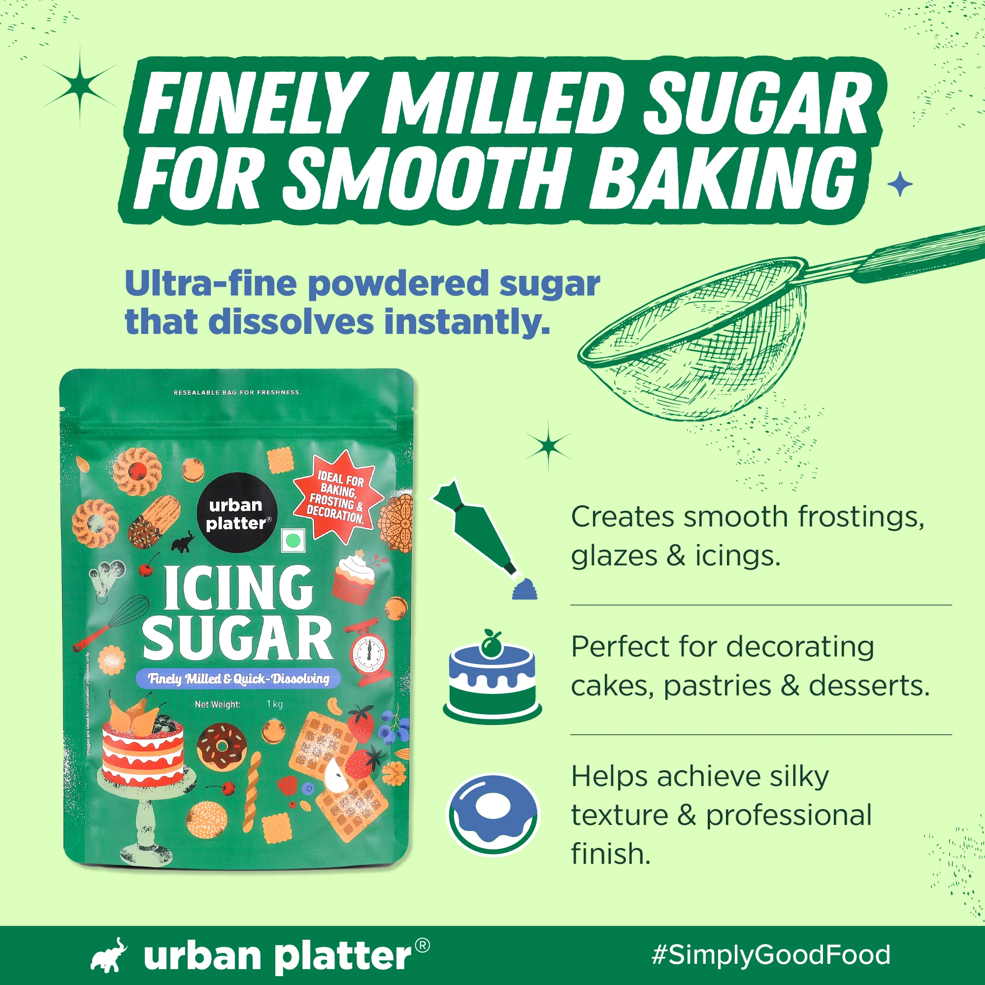 Icing Sugar, 500g (Finely Milled, Quick-Dissolving, Ideal for Frosting, Baking & Decoration) - Image 4