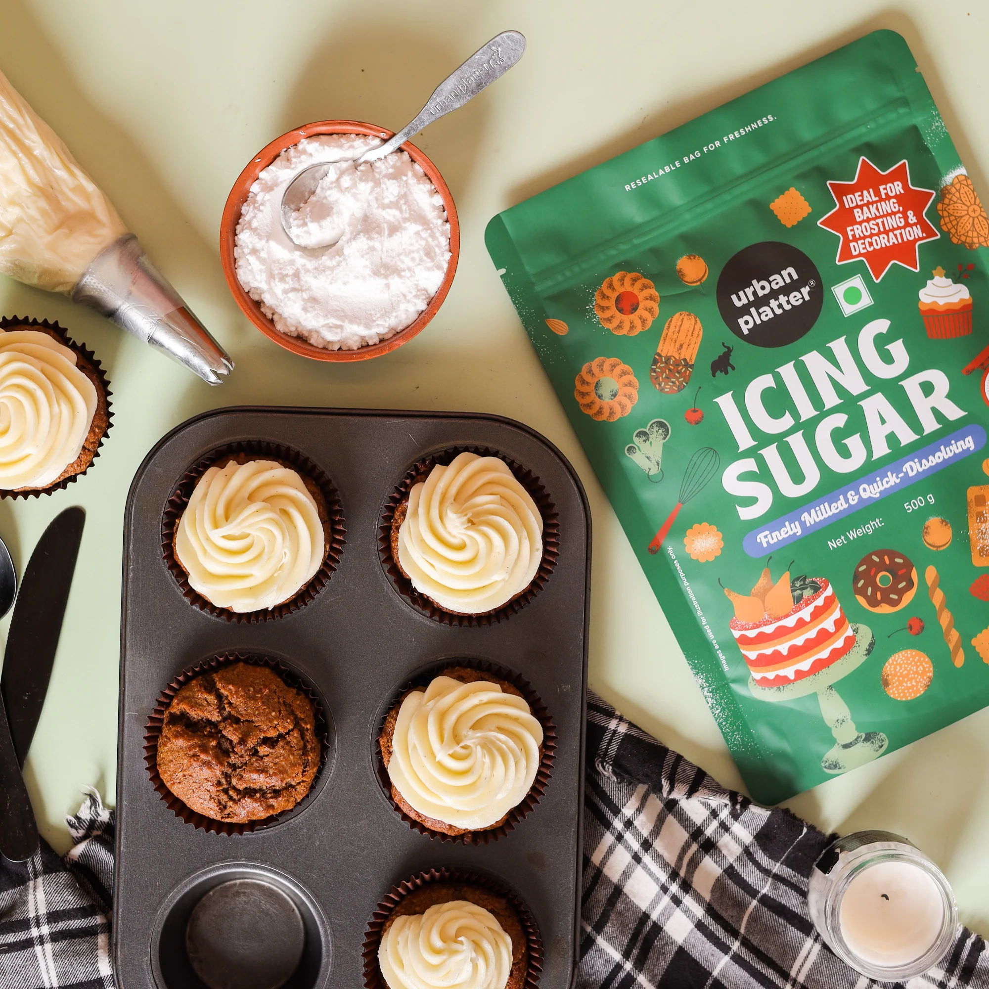 Icing Sugar, 500g (Finely Milled, Quick-Dissolving, Ideal for Frosting, Baking & Decoration) - Image 8