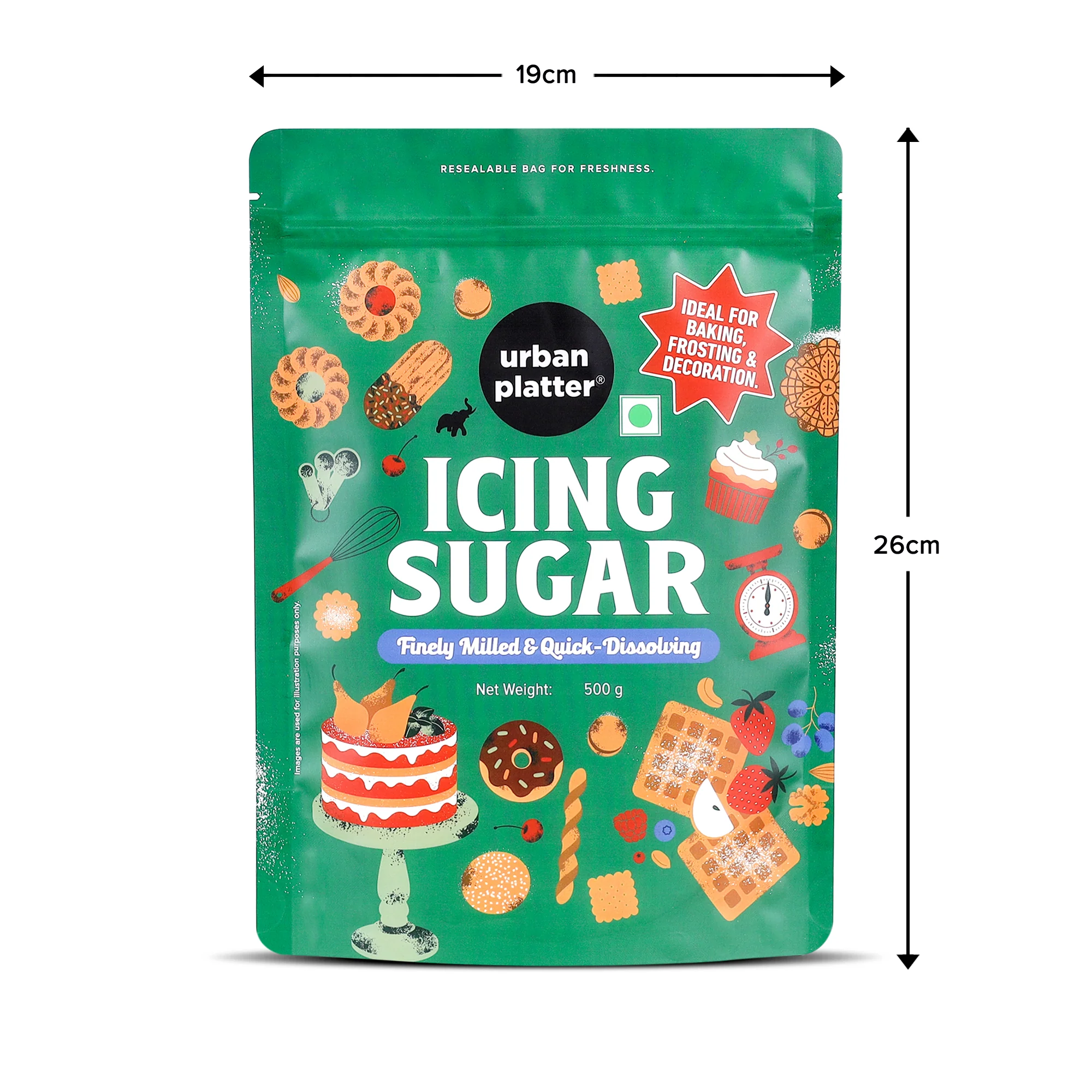 Icing Sugar, 500g (Finely Milled, Quick-Dissolving, Ideal for Frosting, Baking & Decoration) - Image 9