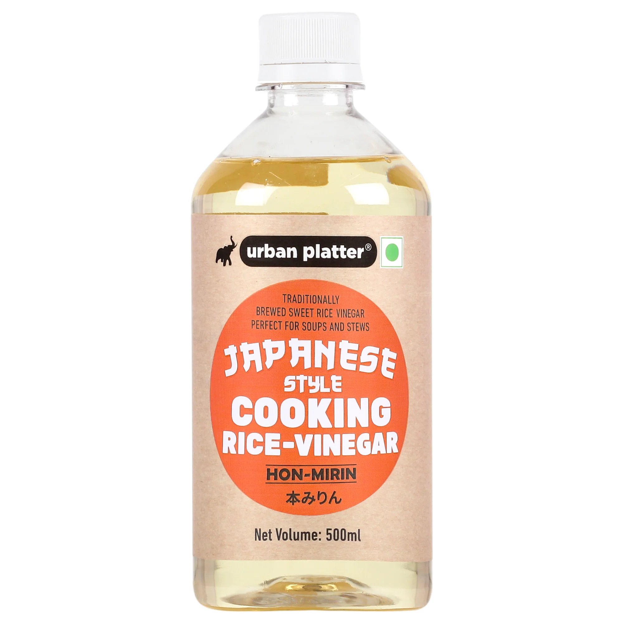 Japanese Style Cooking Rice Vinegar, 500ml (Traditionally Brewed, Sweet Rice Hon Mirin, Perfect for Soups)