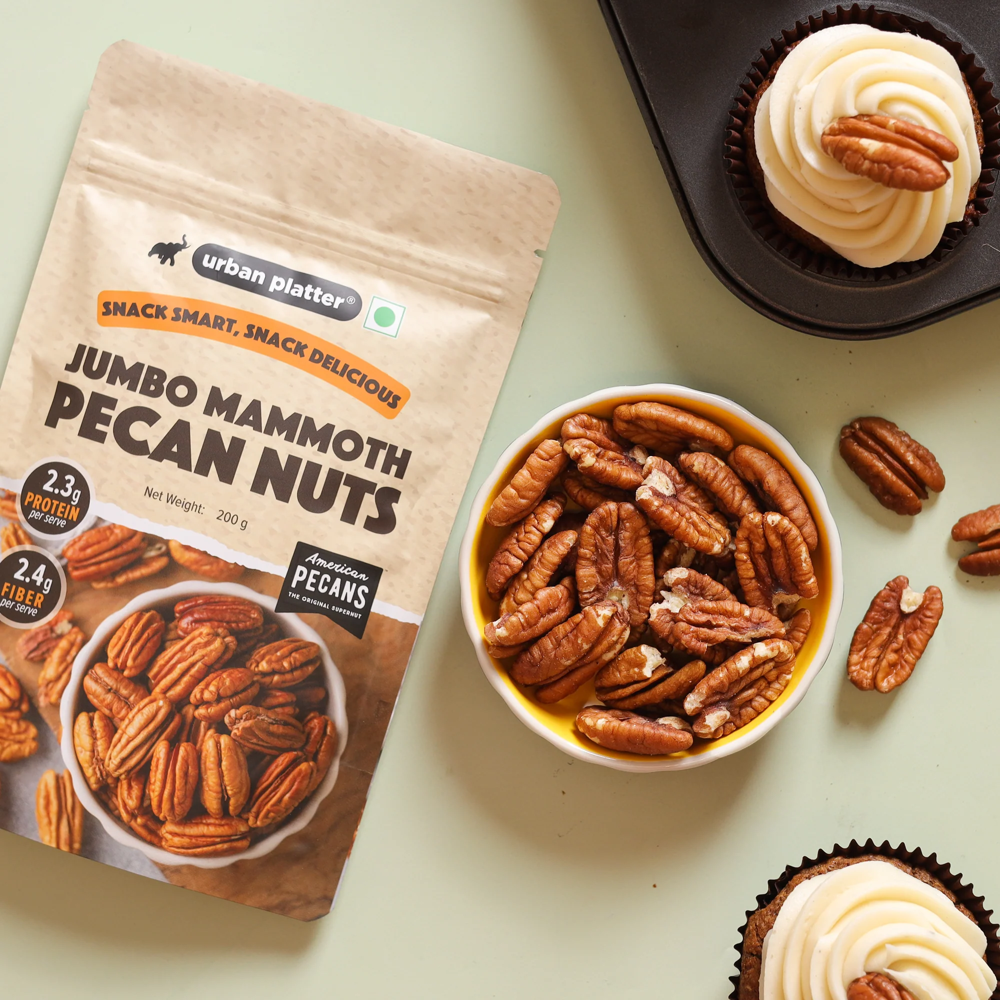 Jumbo Mammoth Pecan Halves, 200g (Imported from the USA | Hand-Sorted | Ideal for Snacking, Baking & Desserts) - Image 3