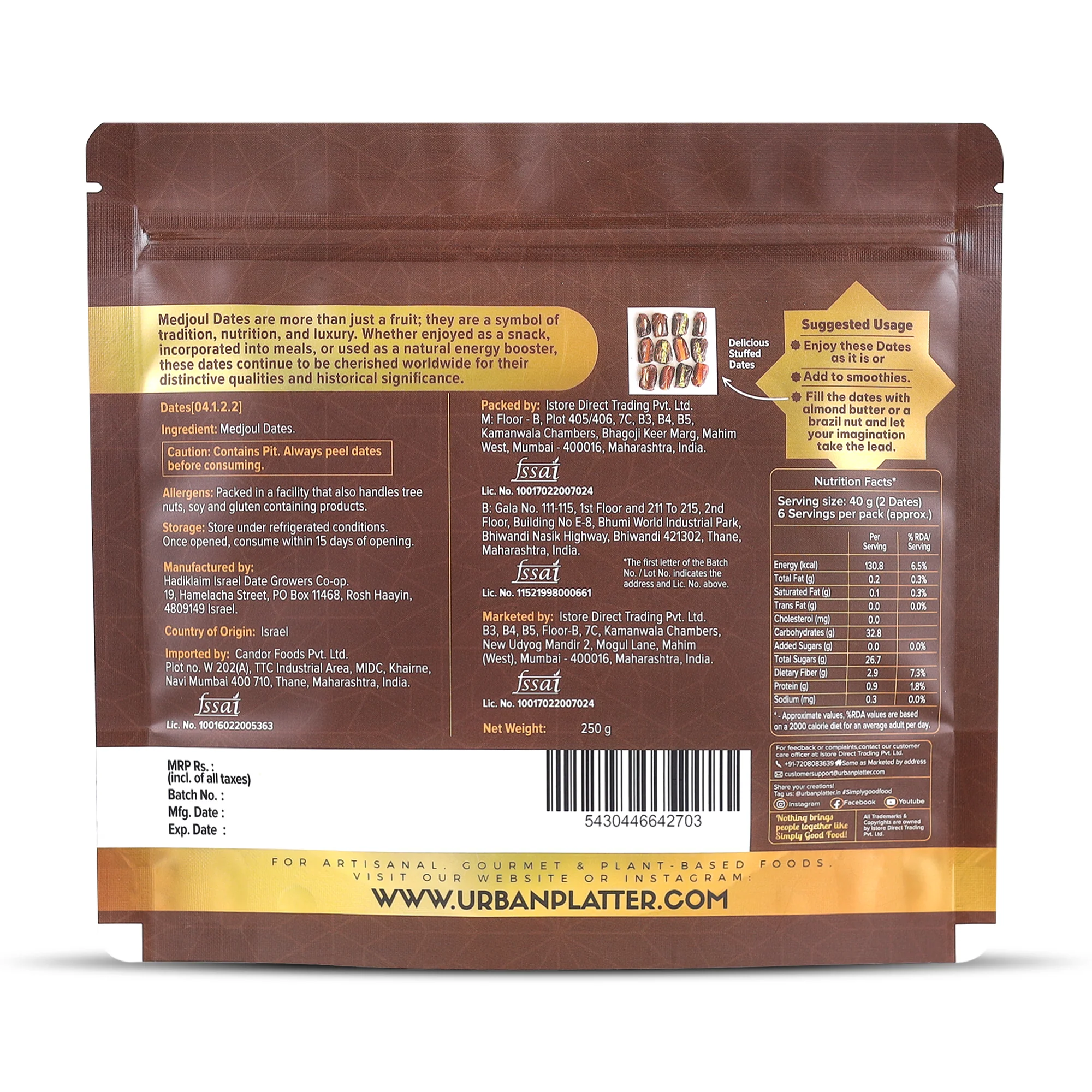 Jumbo Medjoul Dates, 250g (Hand-Sorted | Large-Sized & Succulent | Ideal for Premium Snacking & Festive Gifting) - Image 2