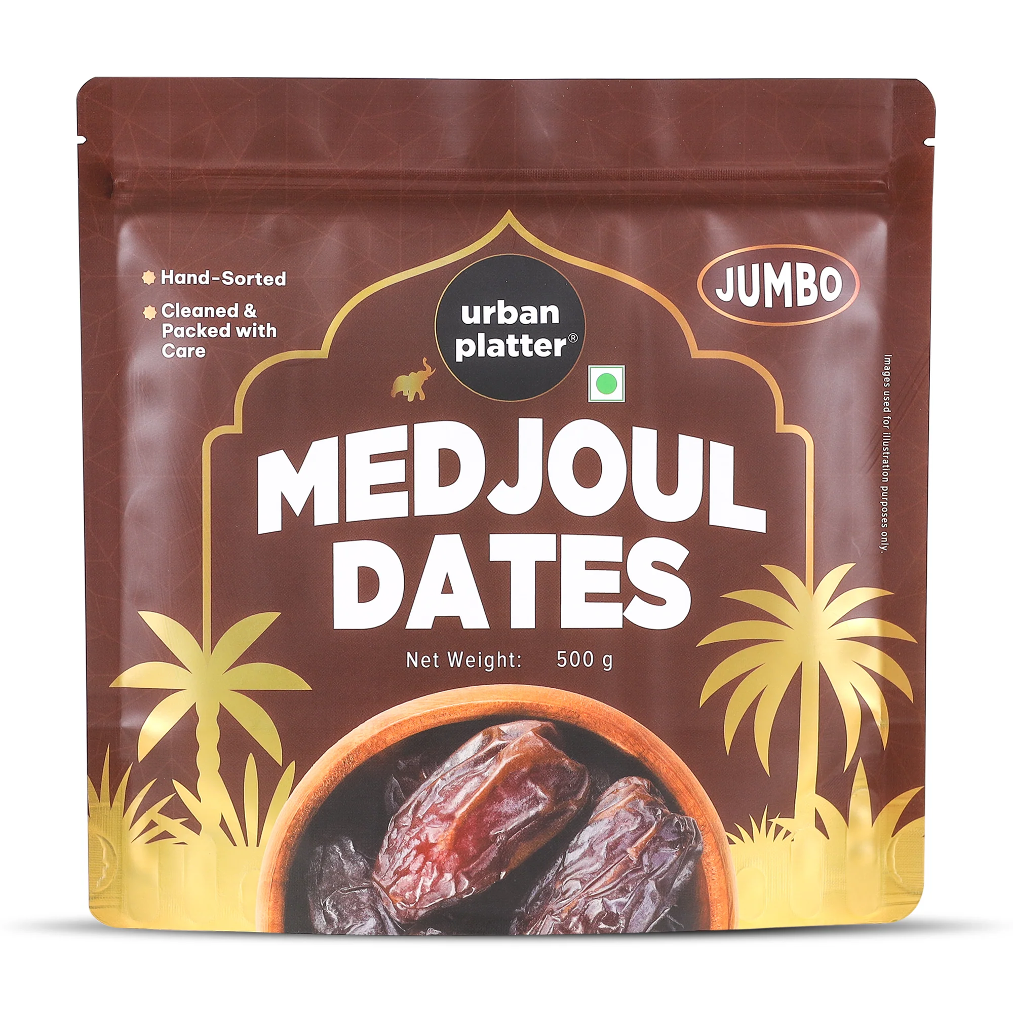 Jumbo Medjoul Dates, 500g (Hand-Sorted | Large-Sized & Succulent | Ideal for Premium Snacking & Festive Gifting)