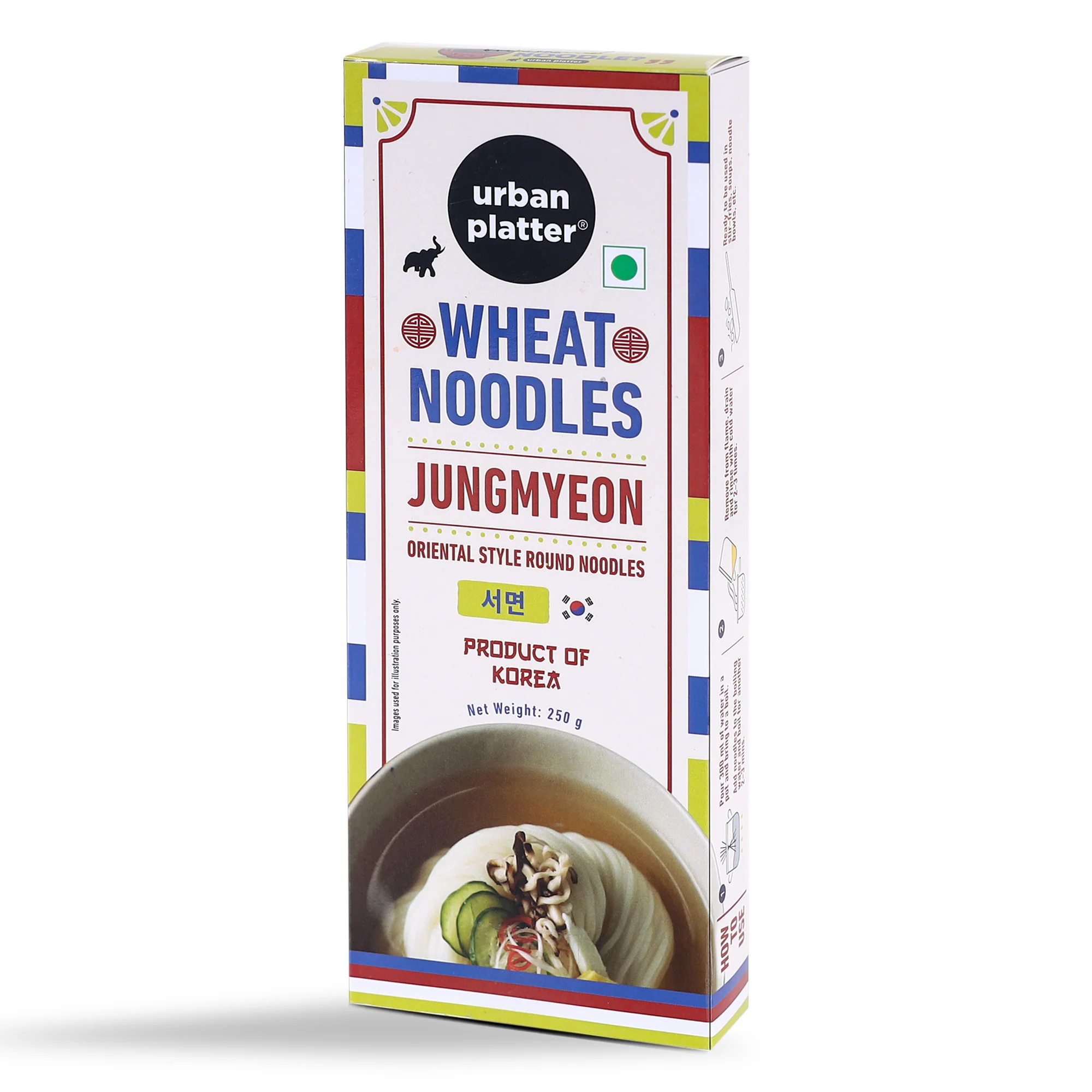 Jungmyeon Wheat Noodles, 250g (Round Korean Noodles | Springy & Chewy Bite | Best for Saucy & Spicy Dishes)