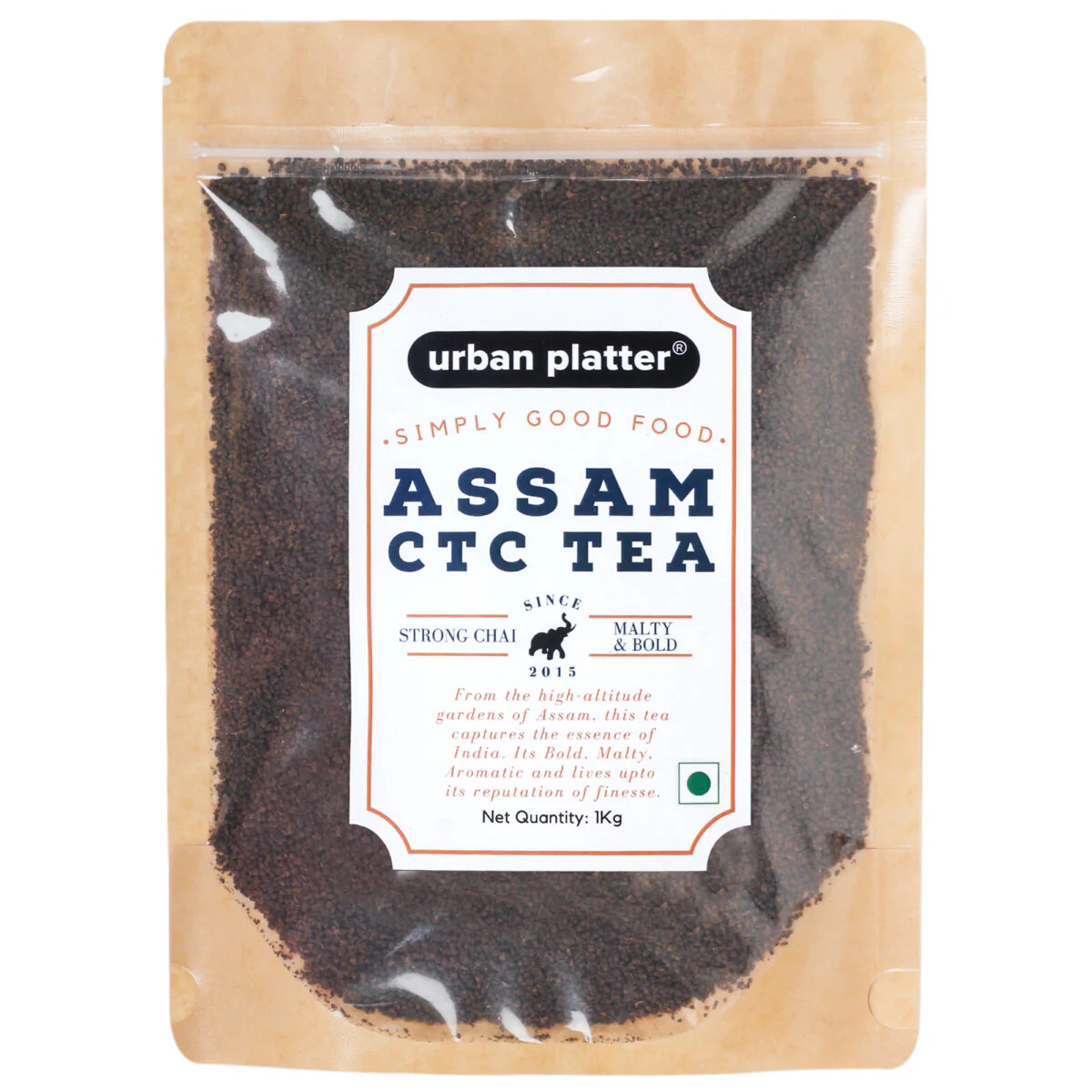 Kadak Assam CTC Tea, 1kg [Malty, Bold and Aromatic Tea for making Chai]