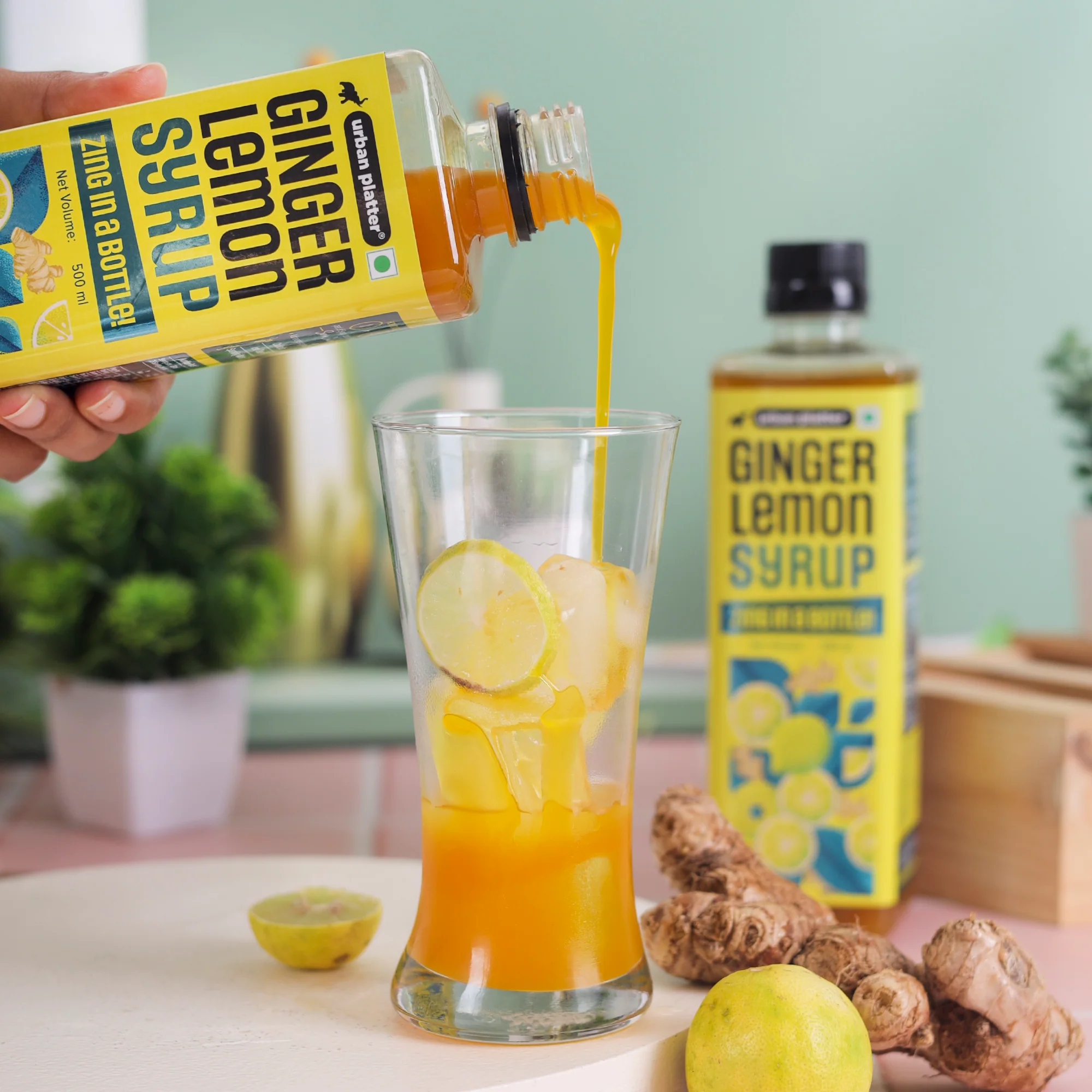 Ginger Lemon Syrup, 500ml (Refreshing | Tangy and Zesty | Sweetened) - Image 5