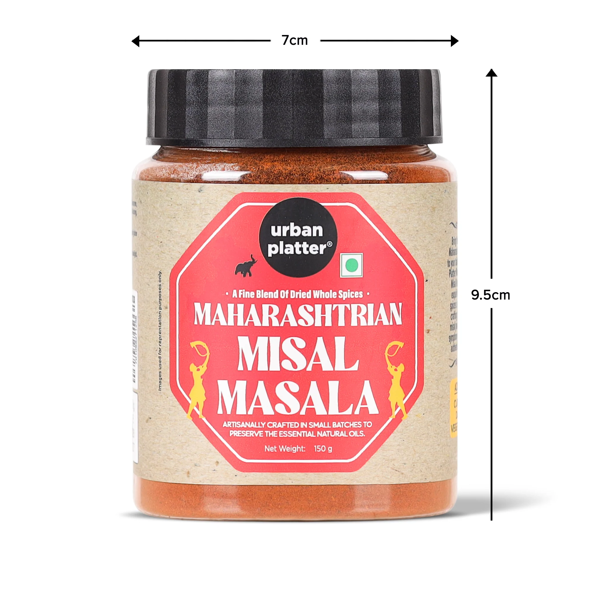 Maharashtrian Misal Masala, 150g (Signature Kolhapuri Misal Blend | Fiery & Hearty Taste | Onion & Garlic-free | Additive & Preservative-free) - Image 8