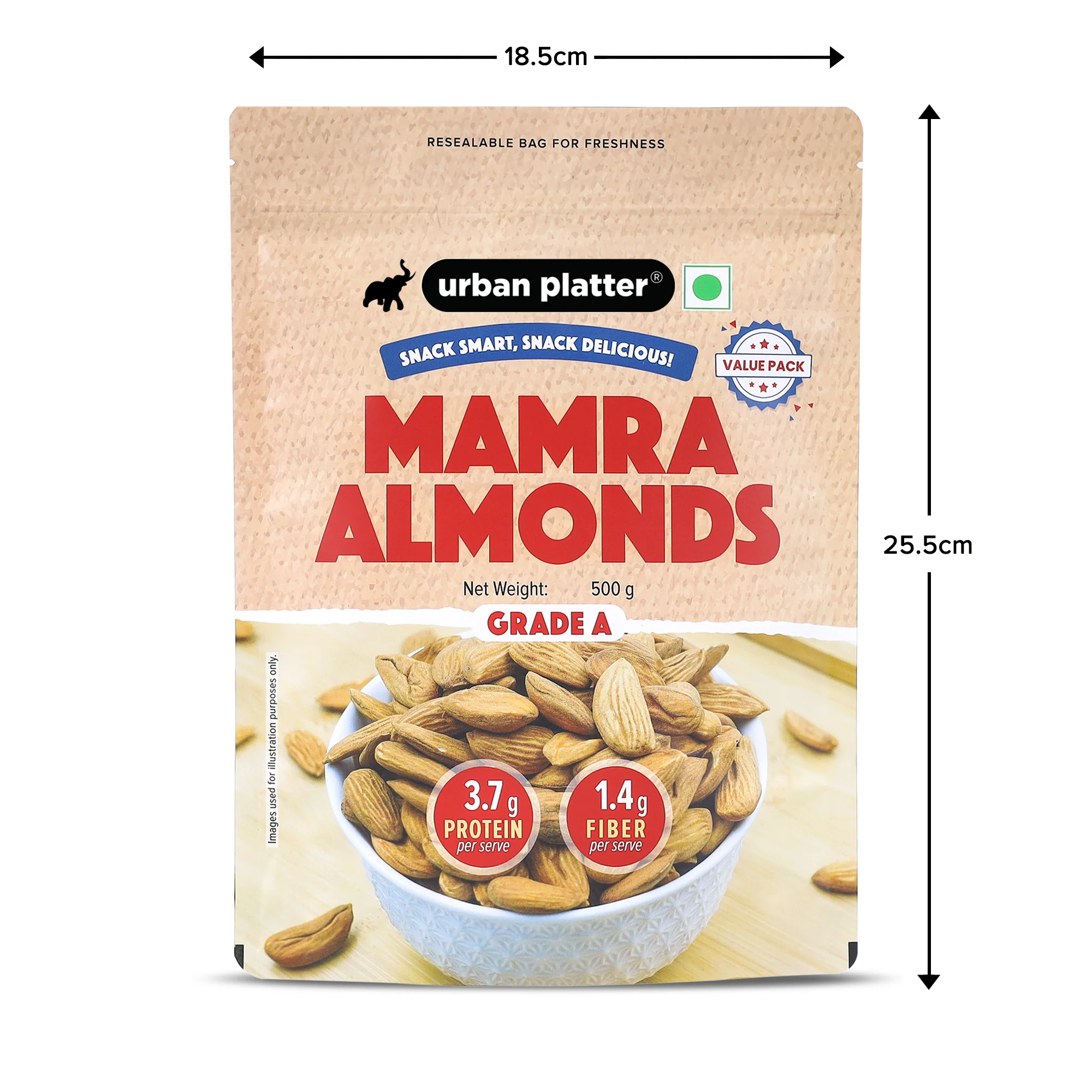 Mamra Almonds, 500g (Rich in Healthy Fats and Protein | Nutrient-Dense | Premium Almond Variety) - Image 6