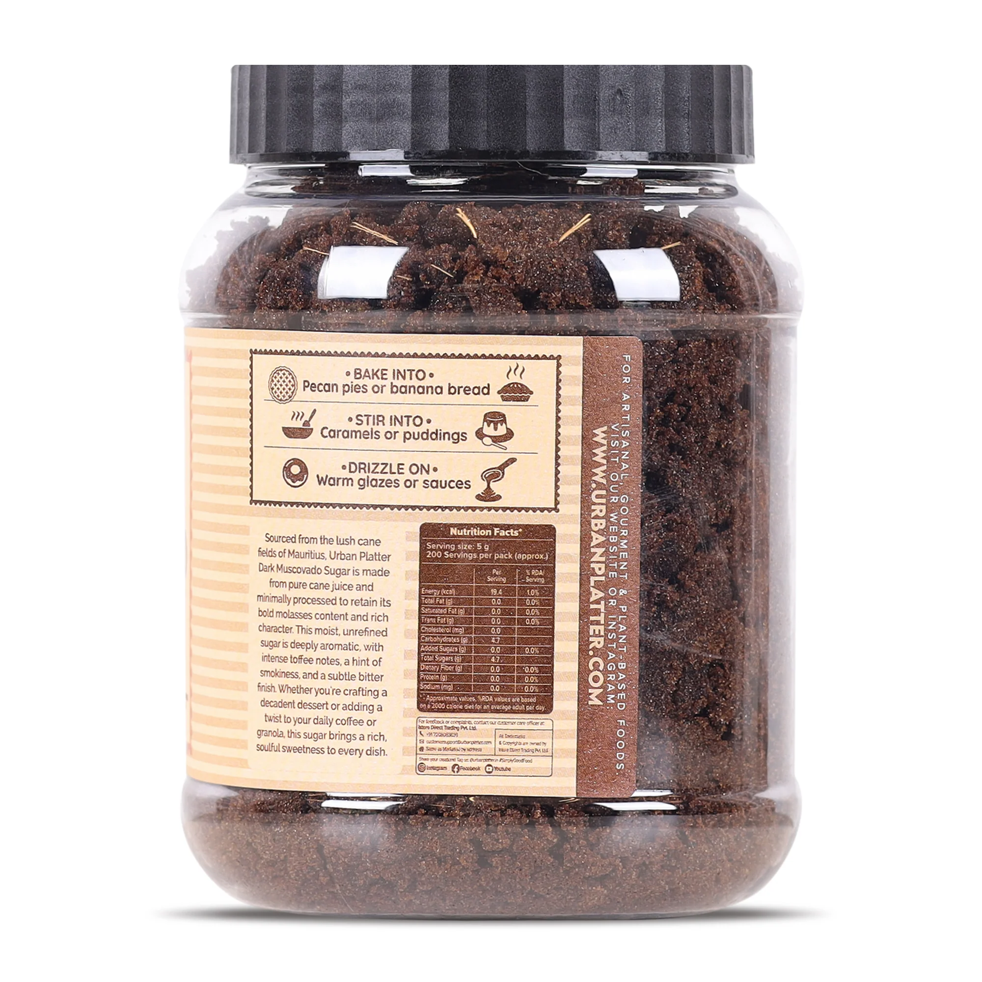 Mauritian Dark Muscovado Sugar, 1kg (Rich & Intense | Perfect for indulgent Baking & Desserts) - Image 3