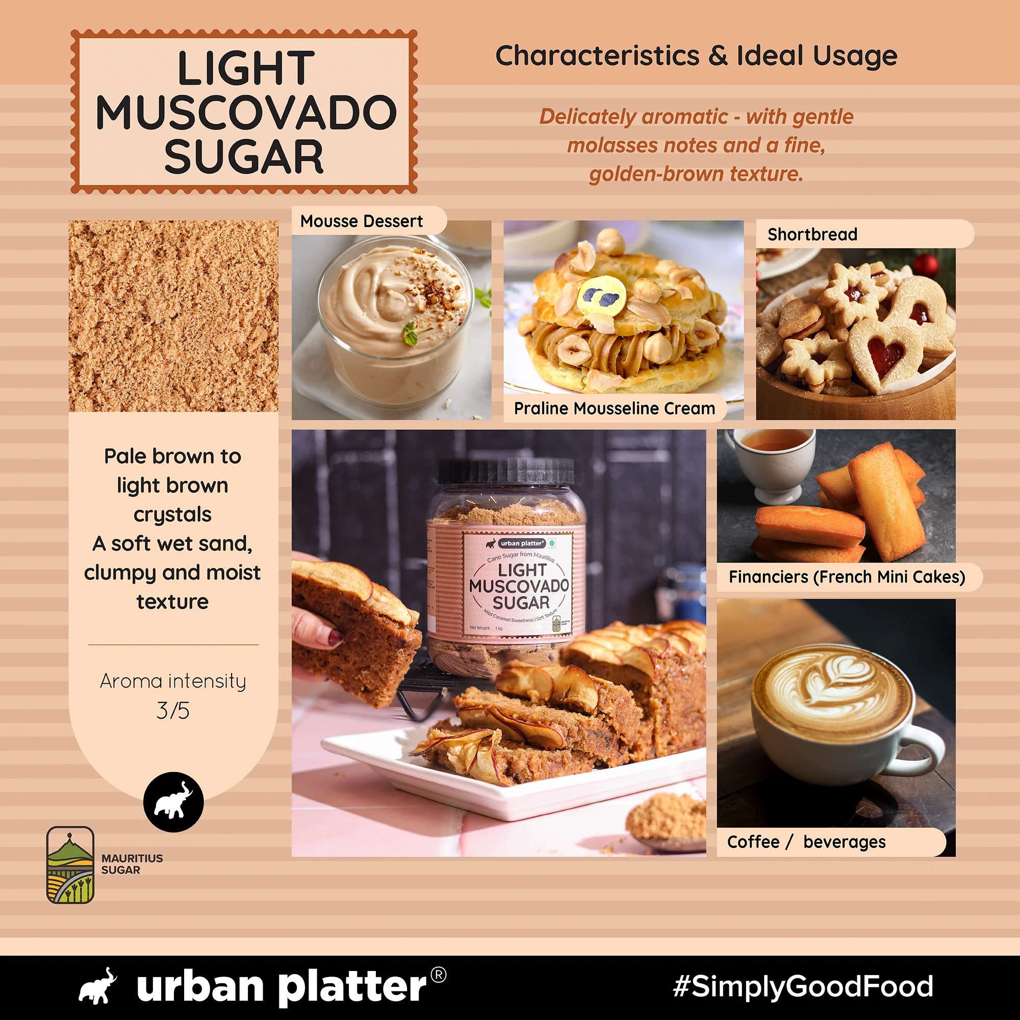 Mauritian Light Muscovado Sugar, 1kg (Golden Hues & Gentle Molasses | Great for Bakes, Caramels & Sauces) - Image 6