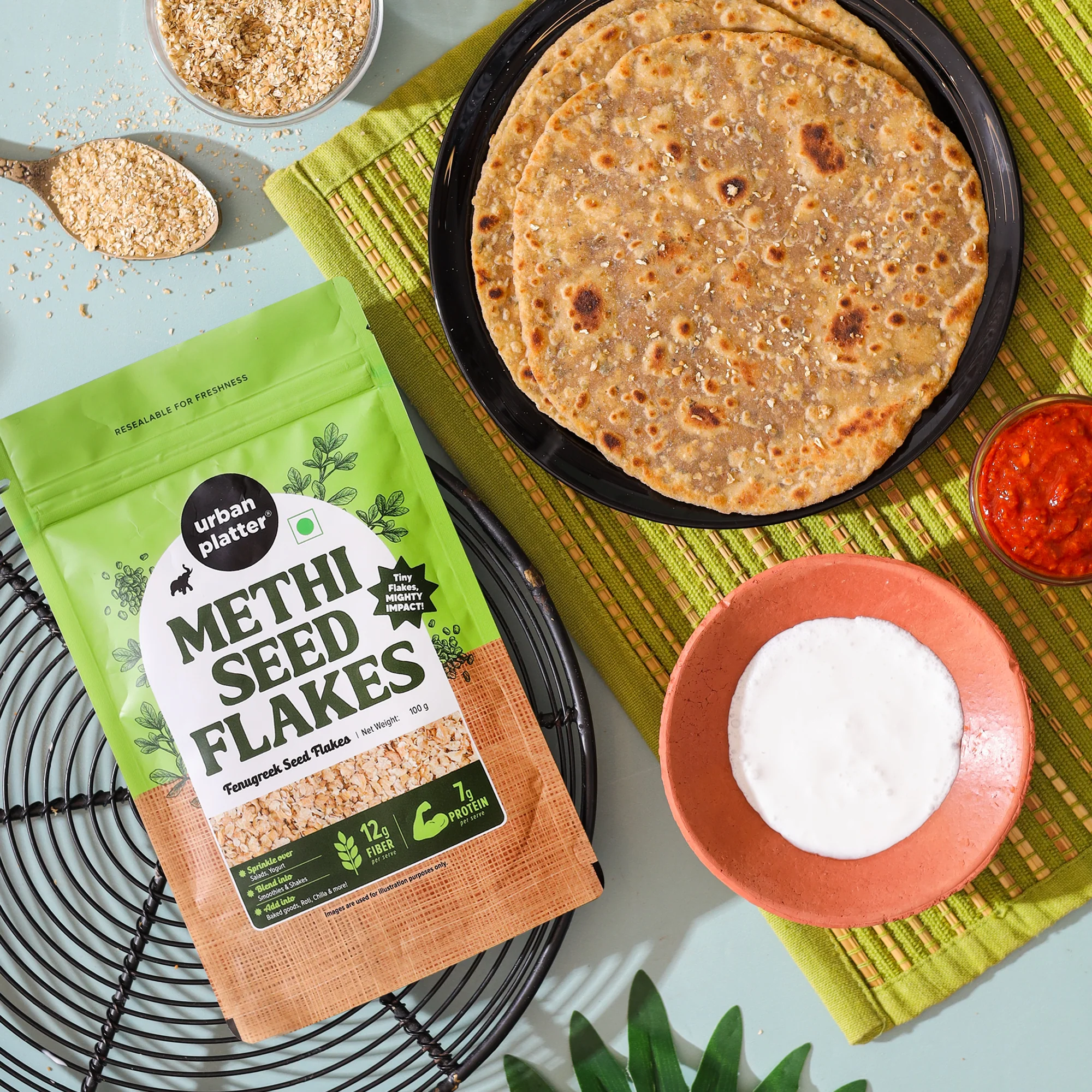 Methi Seed Flakes, 100g (Fenugreek Seed Flakes for improved digestion, reduced bloating, and everyday gut wellness) - Image 9