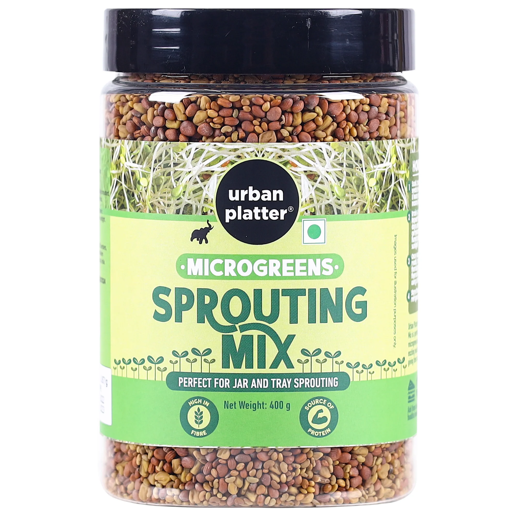 Microgreens Sprouting Mix, 400g (Clover, Radish, Fenugreek & Alfalfa Seeds Mix)