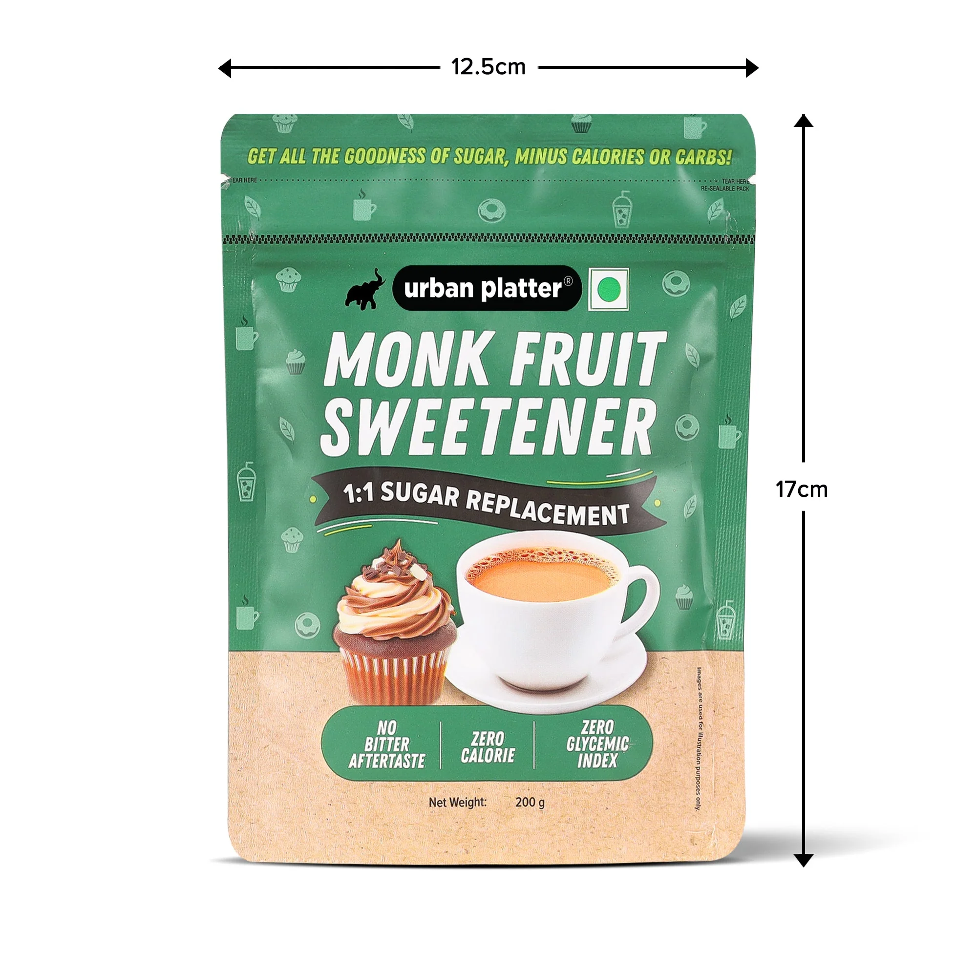 Monk Fruit Sweetener, 200g (Zero Calorie, Keto & Diabetic-Friendly, 1:1 Sugar Replacement, No Aftertaste, Monk Fruit + Erythritol Blend) - Image 20