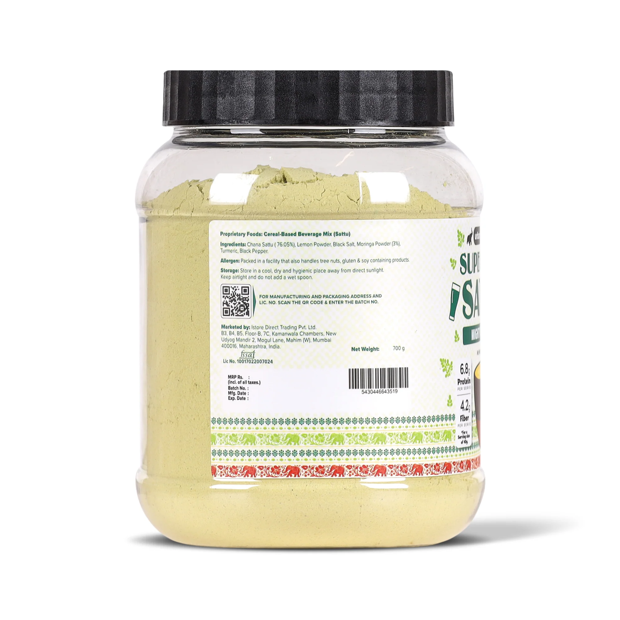 Moringa Superfood Sattu, 700g (High Protein & Fibre | Natural Coolant | Mid-Meal Drink | Traditional Plant Protein) - Image 2