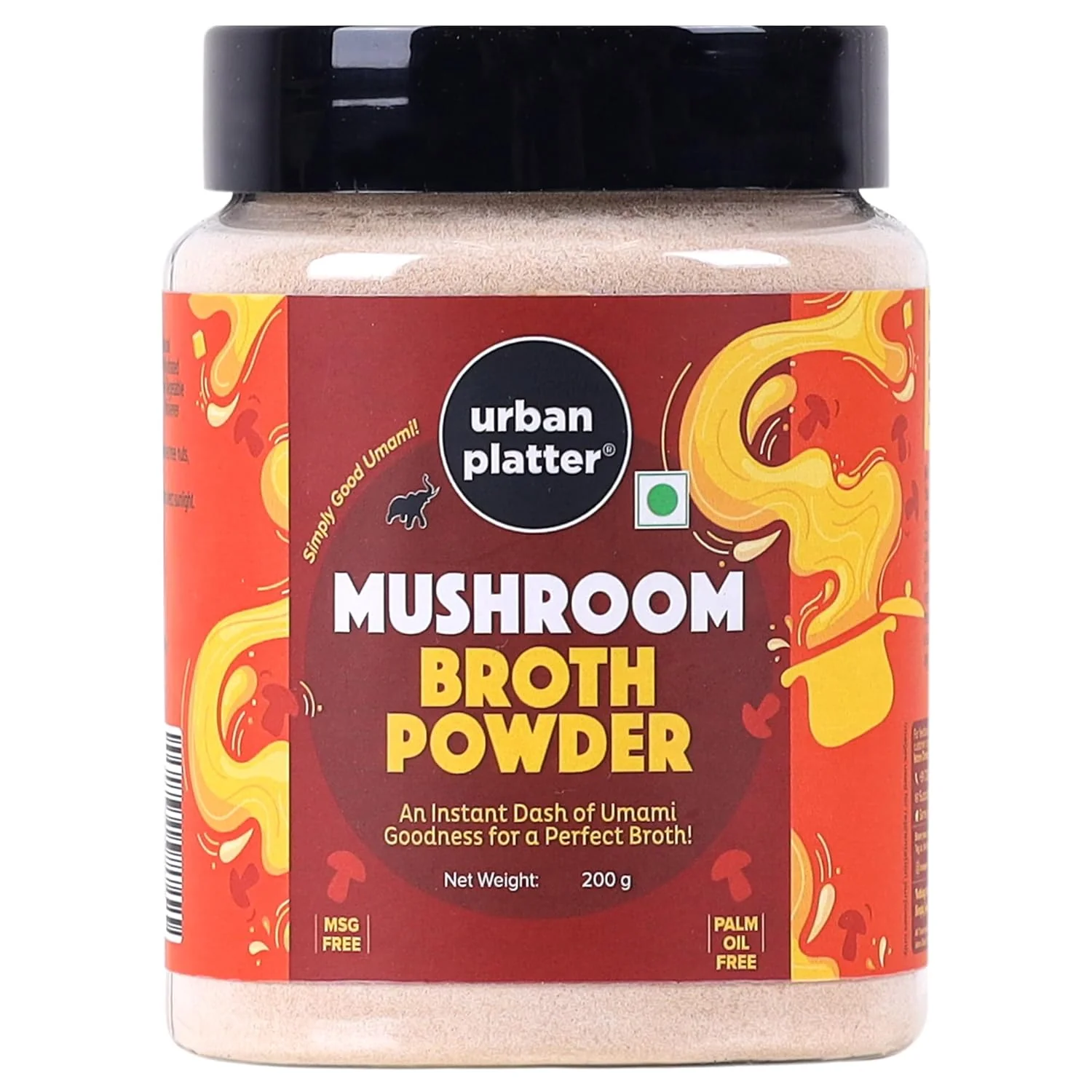 Mushroom Bouillon & Broth Powder, 200g (Plant-Based | Instant Soup Base | MSG-free | Umami-Rich)