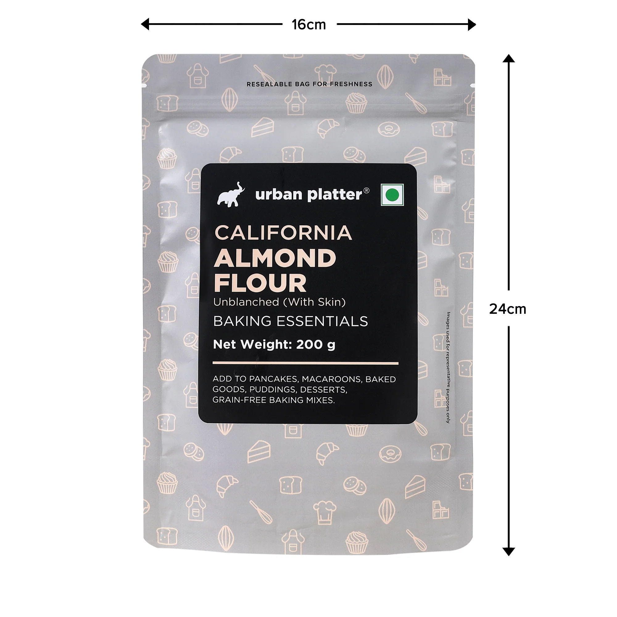Natural Almond Flour, 200g (Naturally Gluten-free, Low-Carb, Unblanched, Ideal for Baking & Keto Recipes) - Image 11