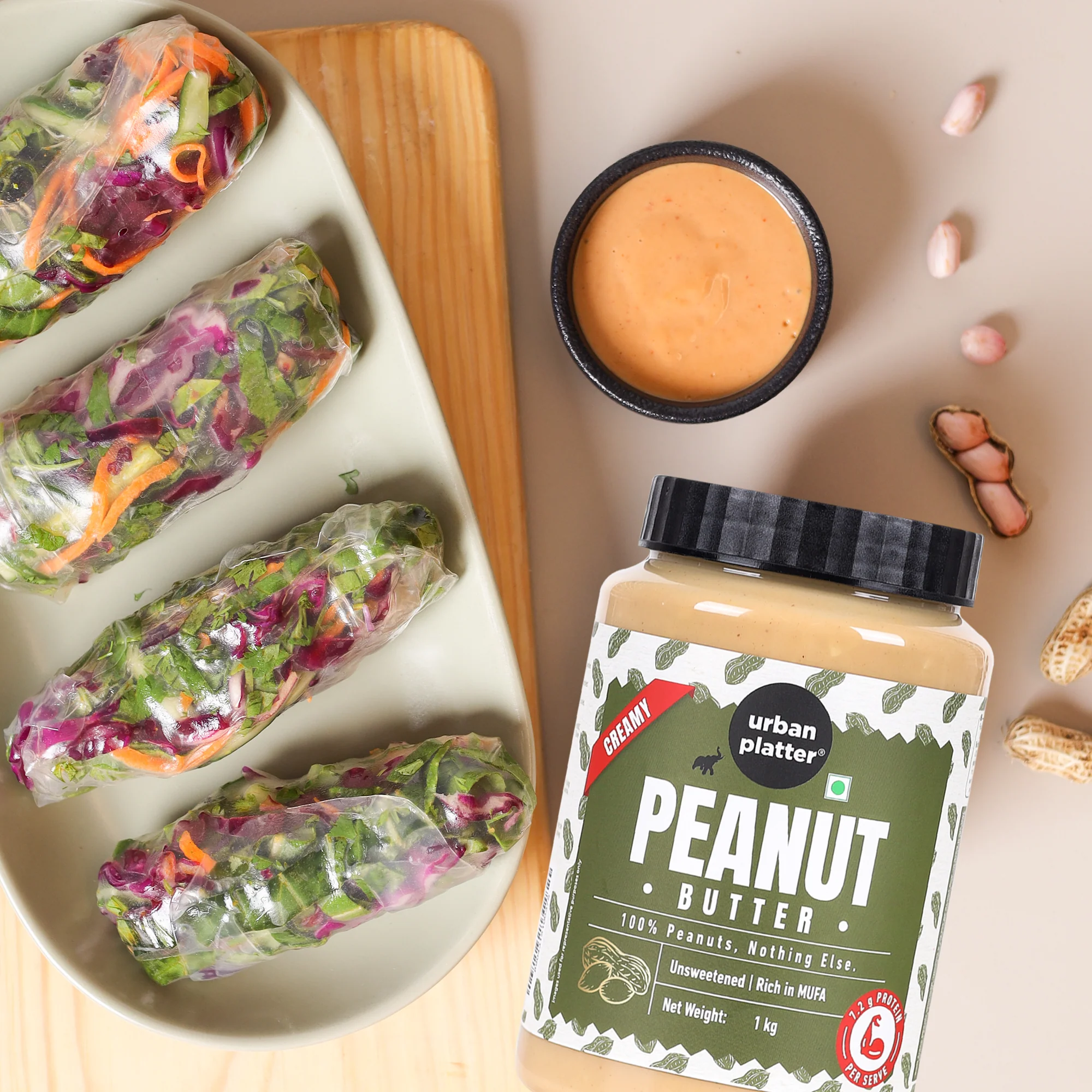 Natural Creamy Peanut Butter, 1kg [Unsweetened, No Added Oil] - Image 8