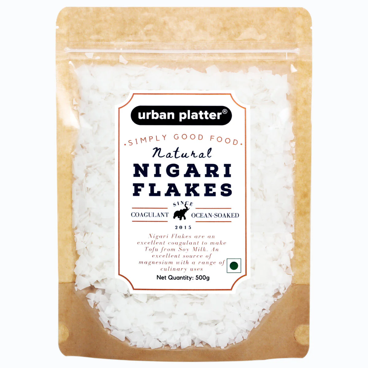 Natural Nigari Flakes, 500g [Magnesium Chloride Flakes]