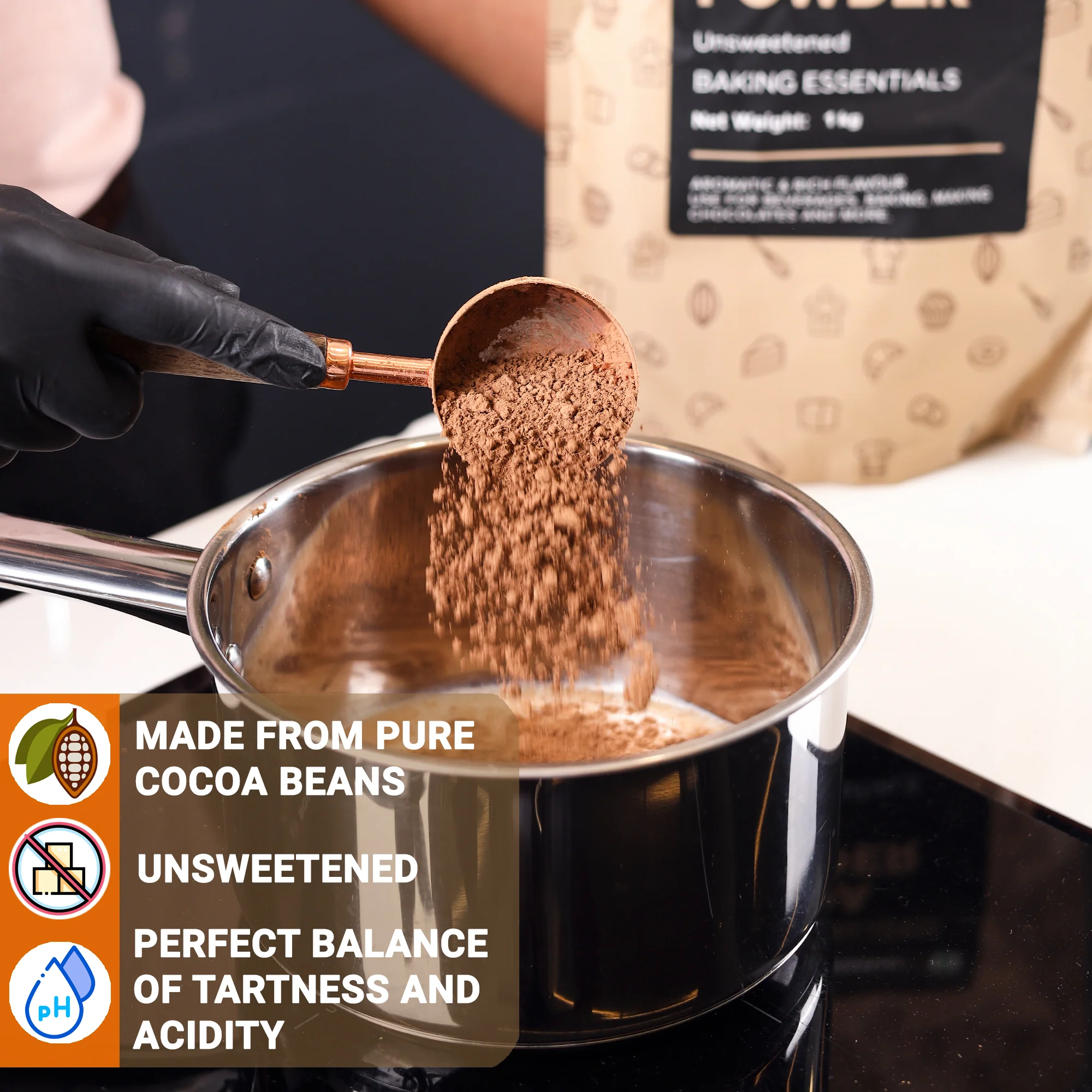 Natural Unsweetened Non Alkalized Cocoa Powder, 1Kg - Image 7