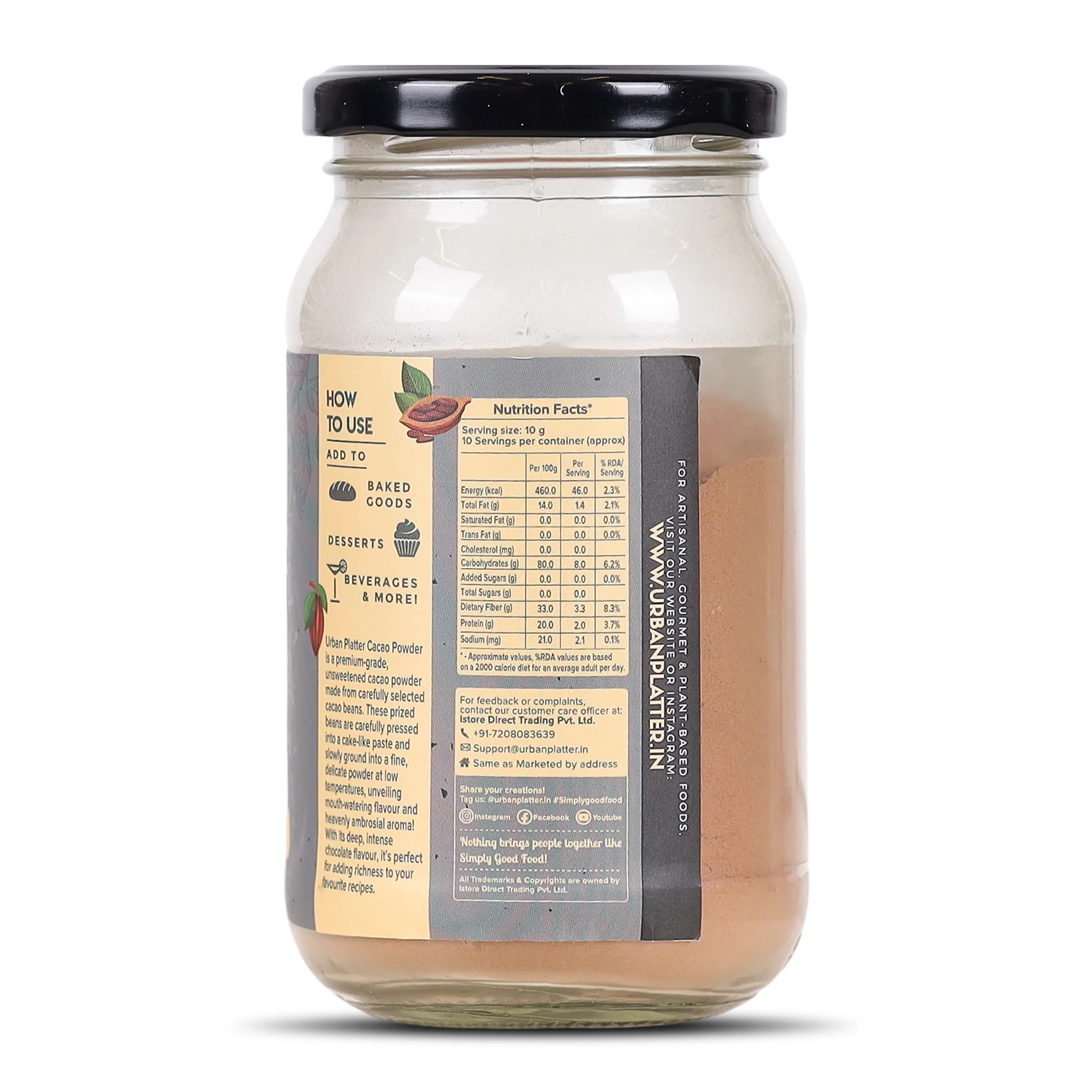 Non-Alkalized Cacao Powder, 100g - Image 3