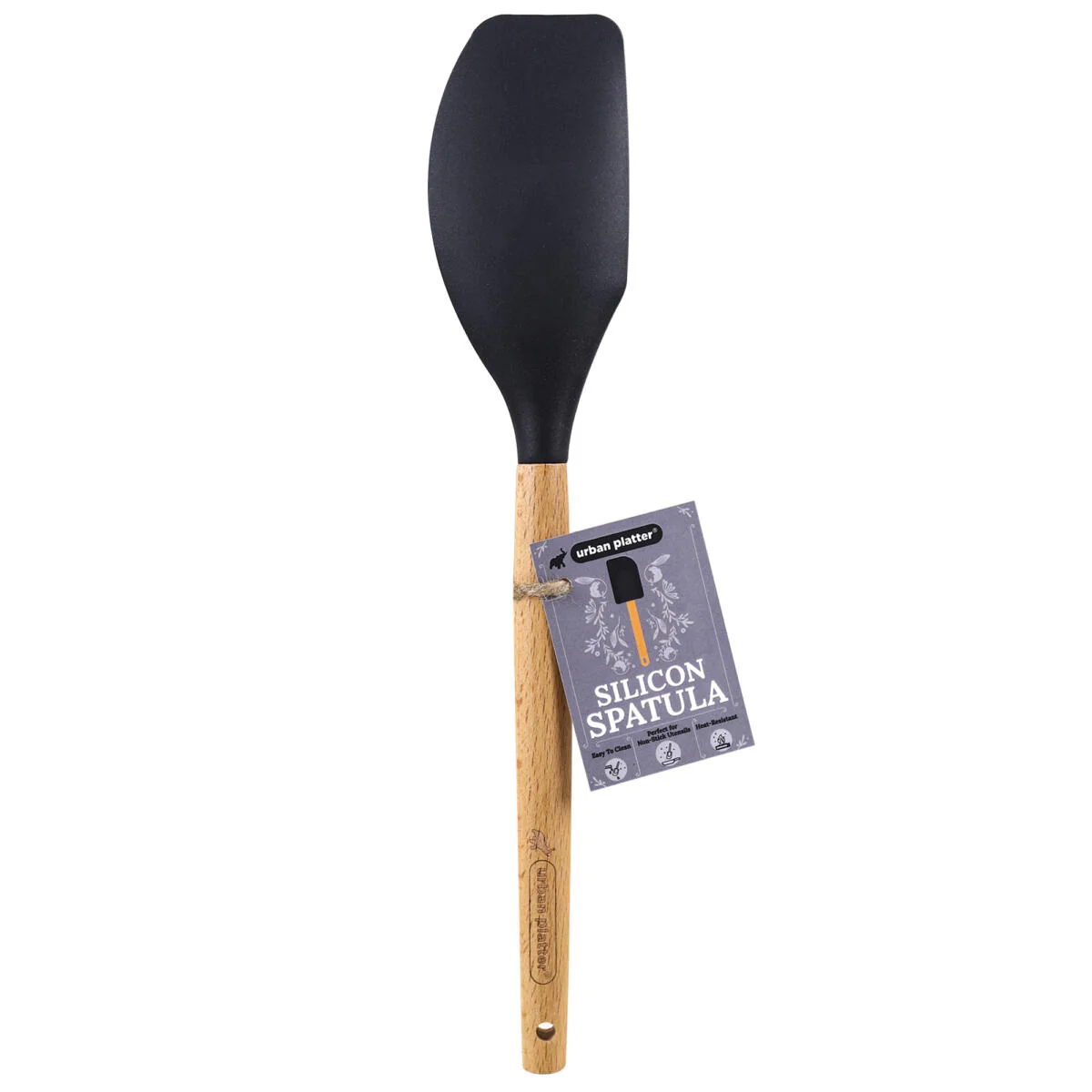 Non-Stick Silicone Spatula with Wooden Handle for Cooking,Pastry for Cake Mixer, Baking and Glazing [Easy to Clean, Perfect for Non-stick Utensils, Heat-Resistant]