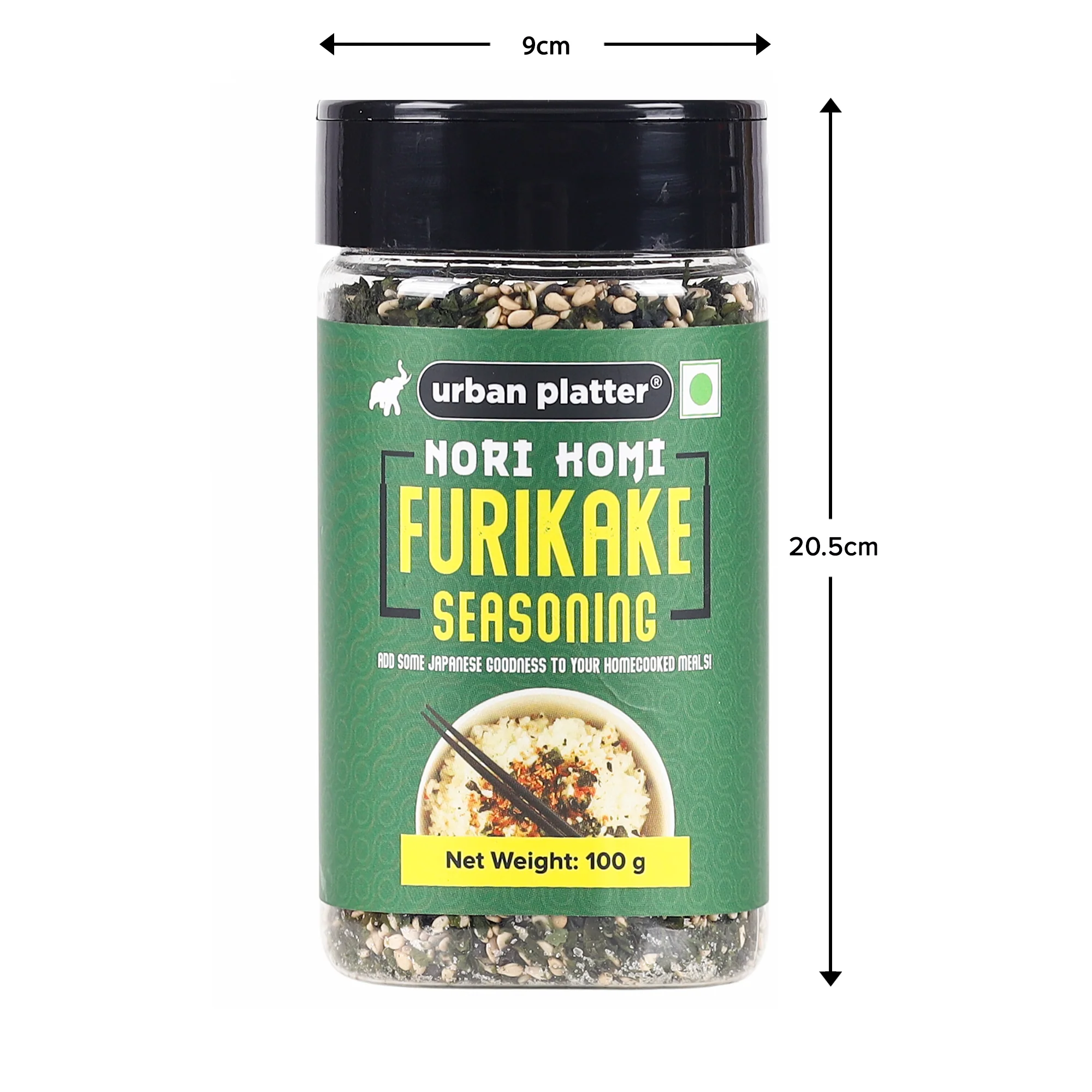 Nori Komi Furikake Seasoning, 100g (Japanese Style, Made with Ao Nori, Sesame Seeds, Pink Salt, Season rice balls, sprinkle on Japanese Appetizers and more) - Image 4