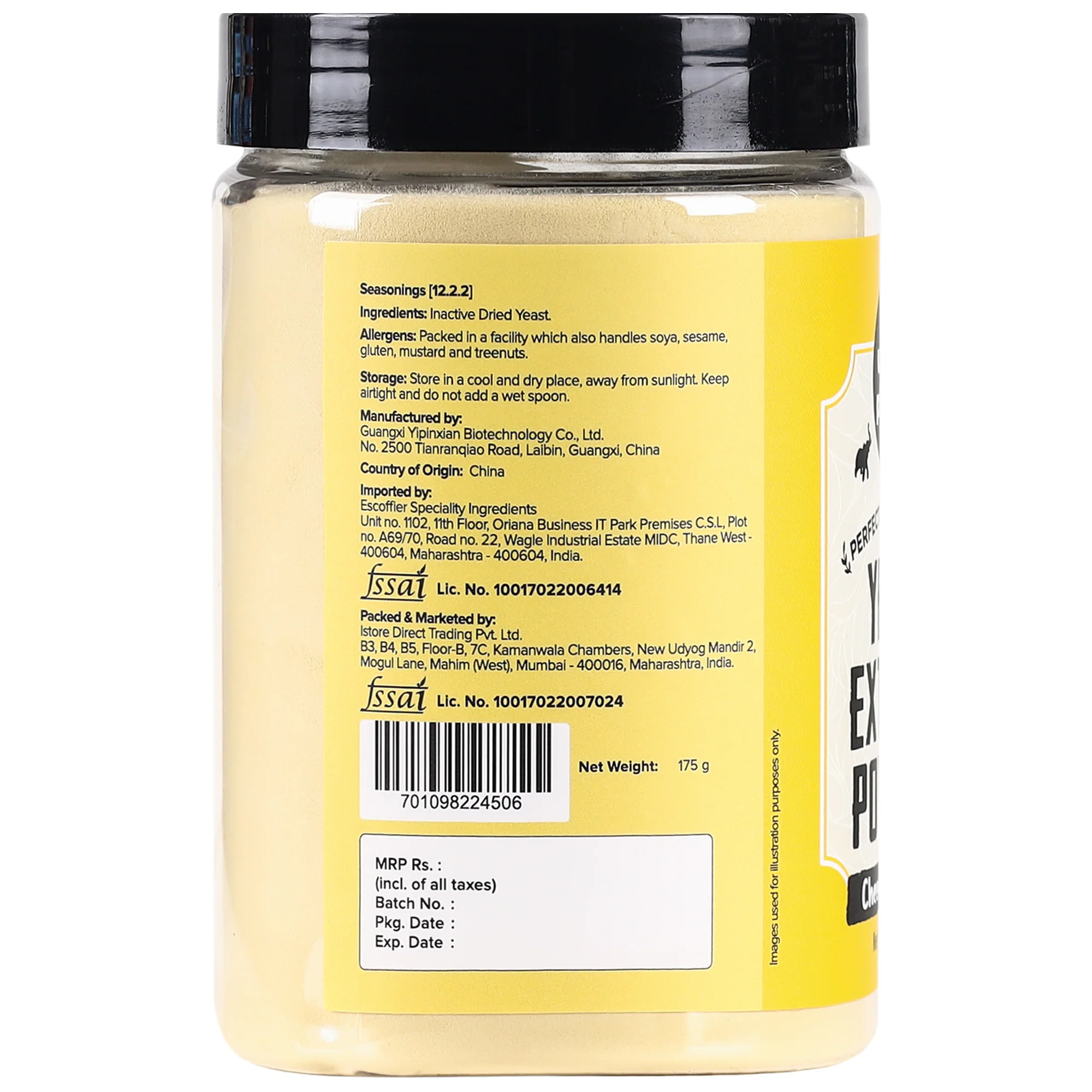 Nutritional Yeast Extract Powder, 175g (Unfortified | Deactivated Yeast Powder | For Consumption as Food) - Image 2