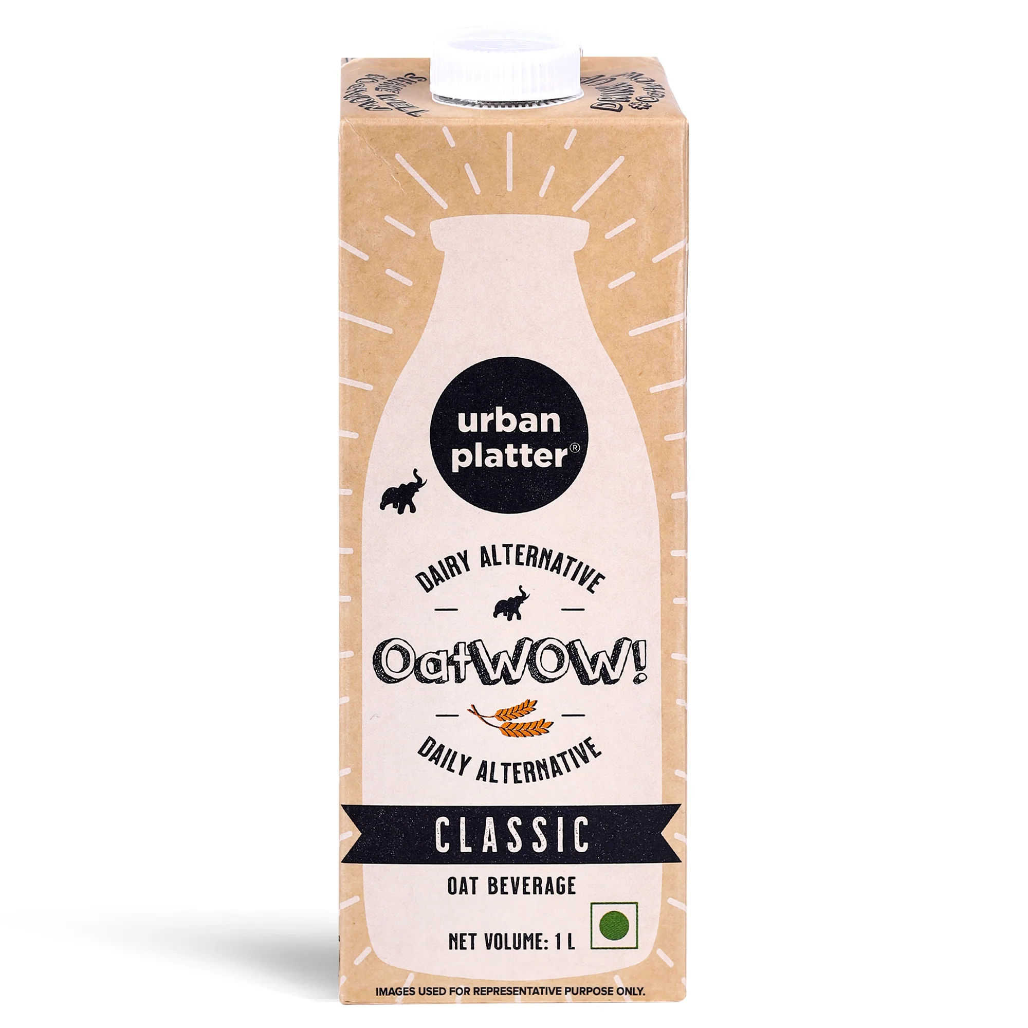OatWOW Classic Oat Beverage, 1L [Plant-based /Milk Alternative]