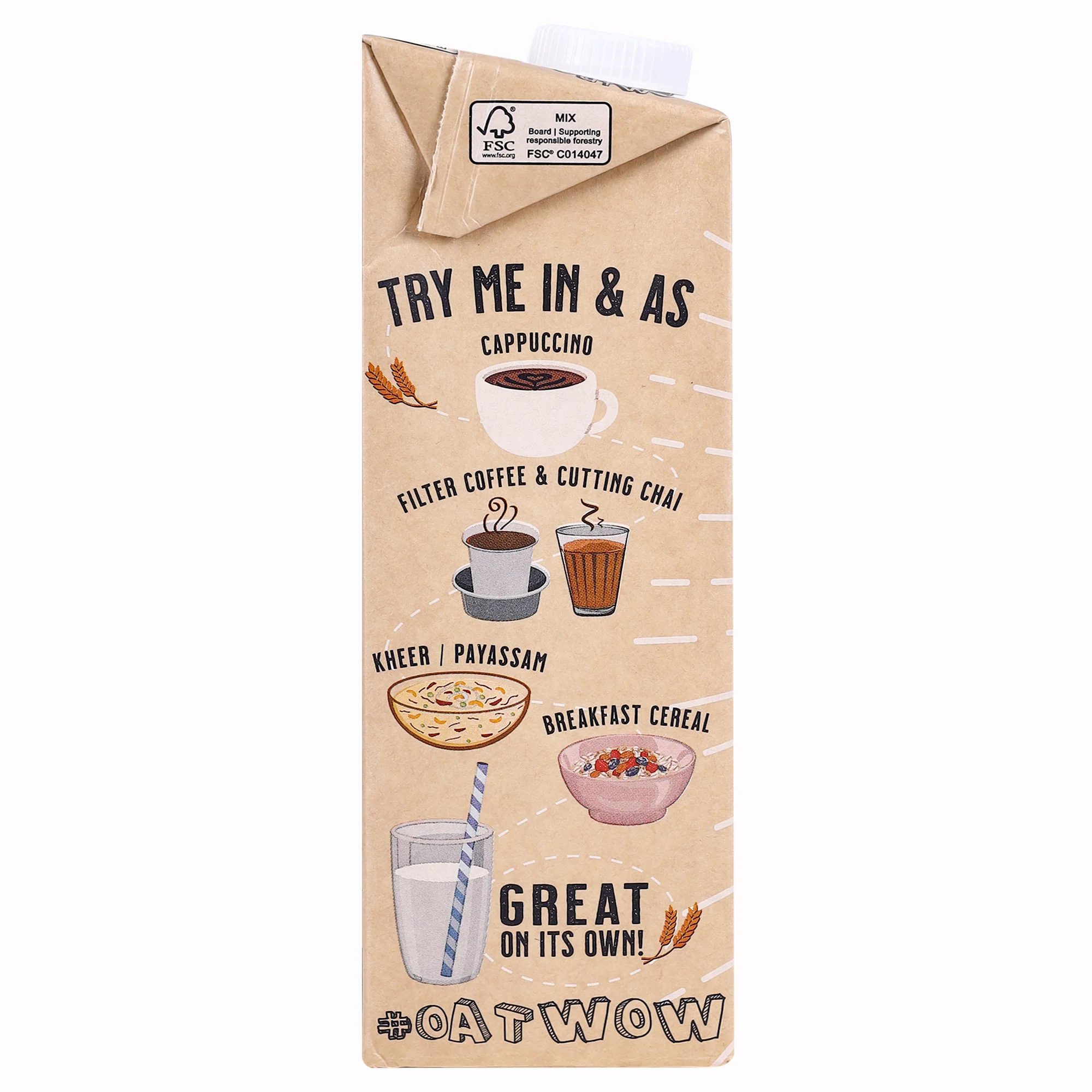 OatWOW Classic Oat Beverage, 1L [Plant-based /Milk Alternative] - Image 4