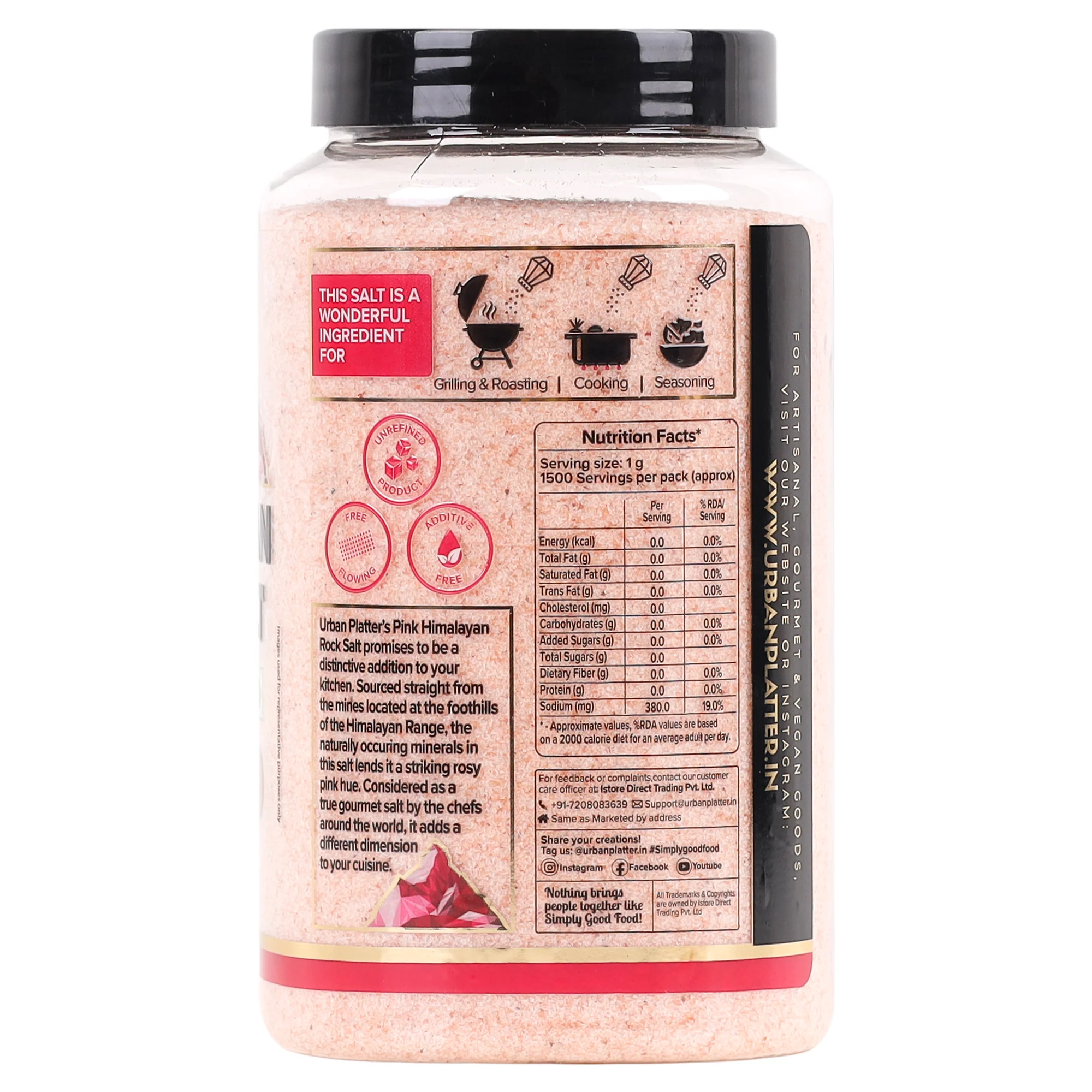 Pink Himalayan Rock Salt Powder, 1.5kg (Mineral-Rich Salt | Unrefined & Pure | Sendha Namak | Non-Iodised | Optically Sorted) - Image 3