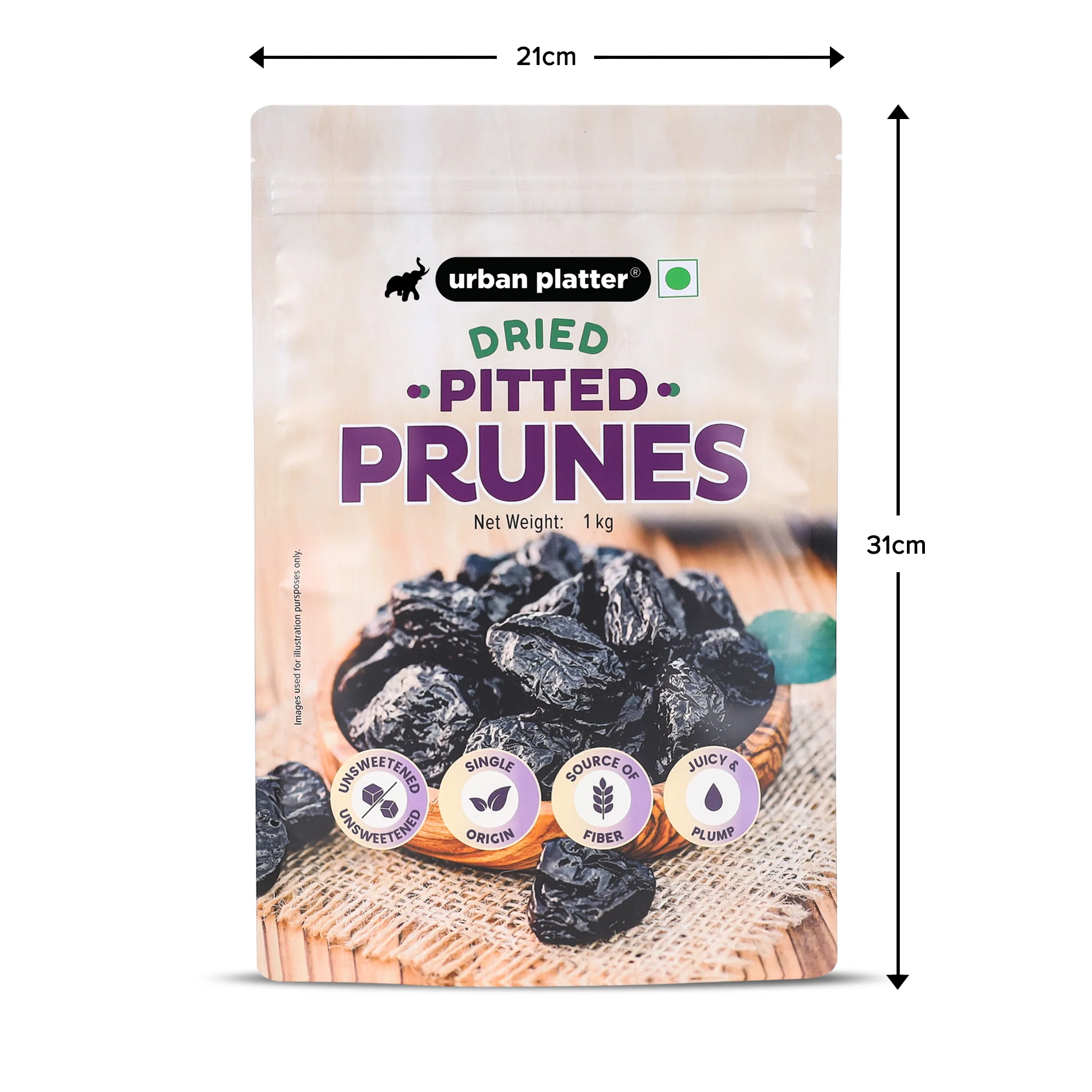 Pitted California Prunes, 1Kg (Dried Plums | Unsweetened | Rich in fibre | Great for Digestion) - Image 7
