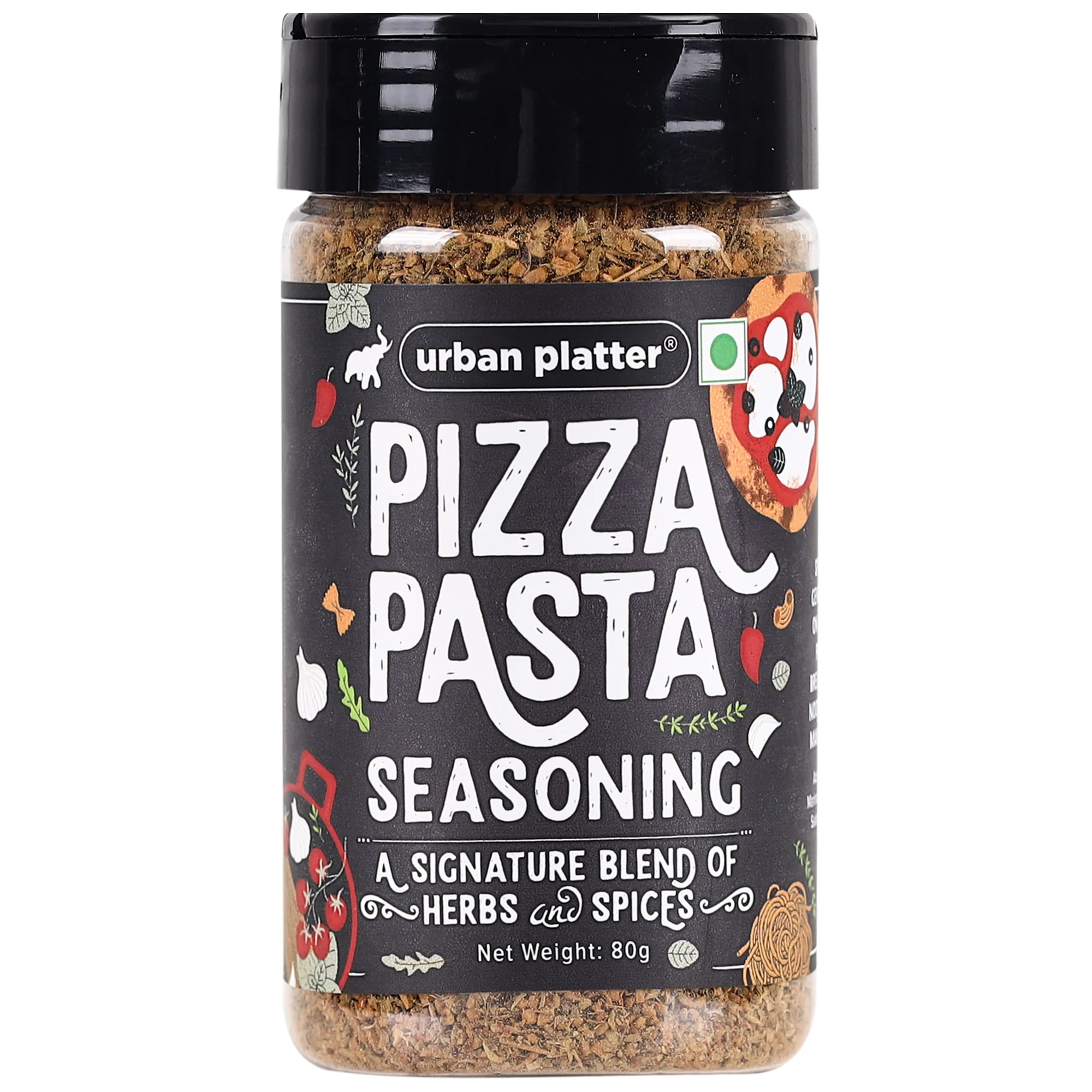 Pizza Pasta Seasoning, 80g (Signature Italian-Style Seasoning | Multipurpose Herb & Spice Blend | MSG-Free)