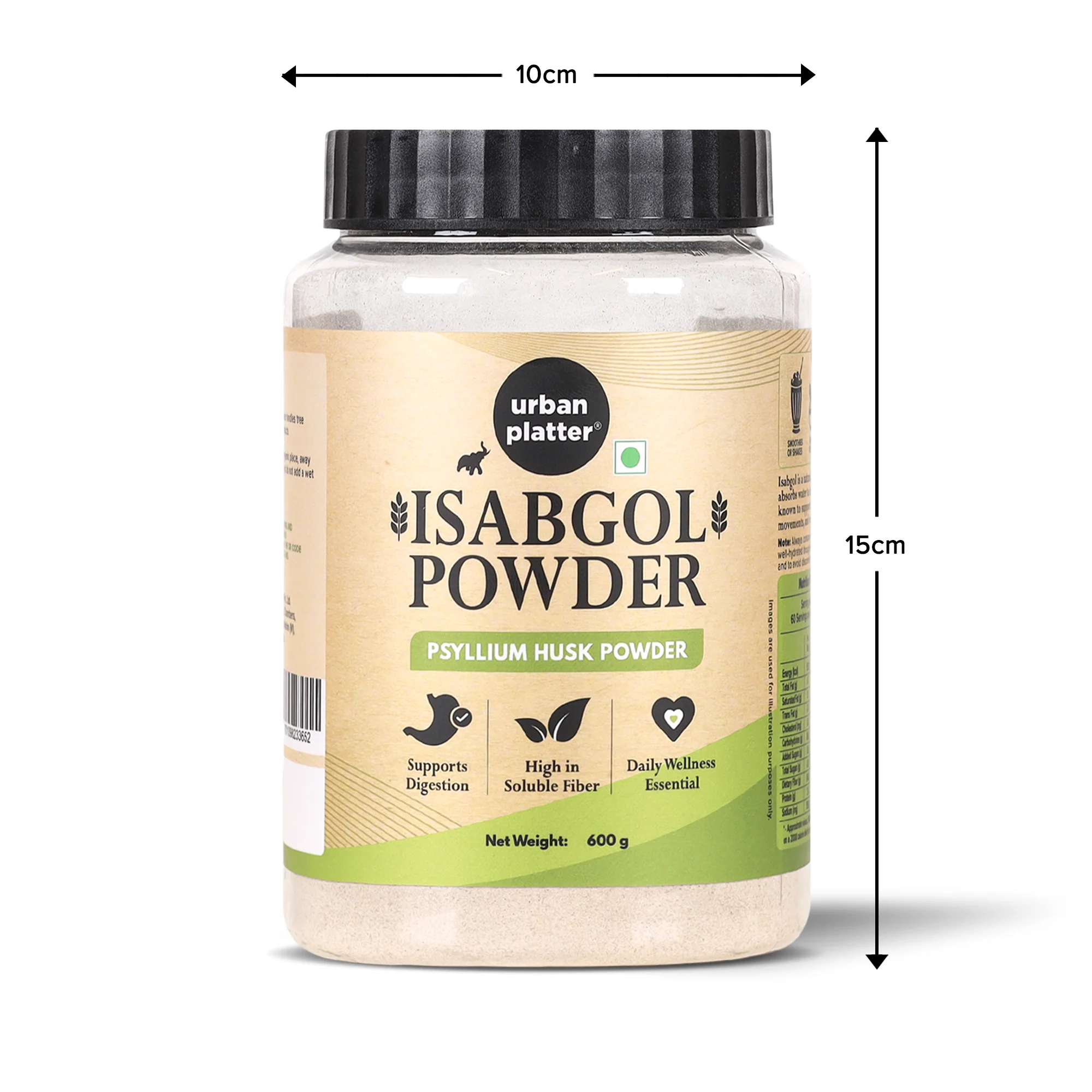 Isabgol Powder, 600g (Finely Milled Psyllium Husk, Rich in Dietary Fibre, Supports Digestive Health, Nature's Soluble Fibre) - Image 12