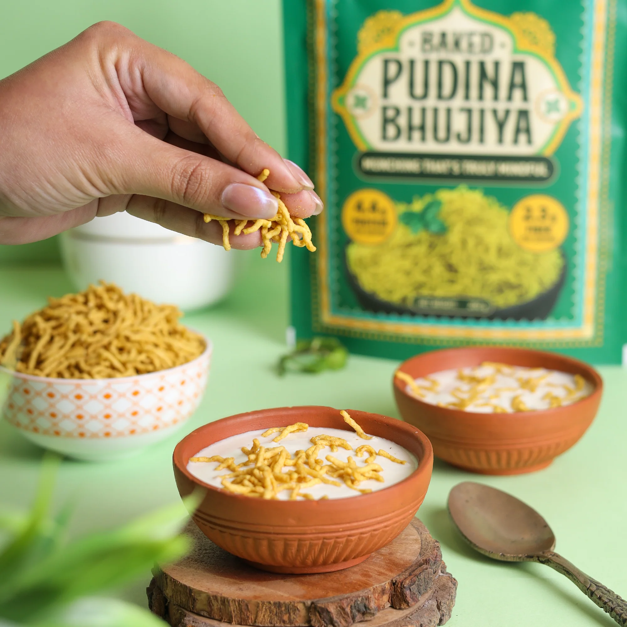 Pudina Baked Bhujiya, 200g (Better-For-You Bhujia with 4.4g, Protein & 2.3g, Fiber per Serve, Baked Not Fried) - Image 5