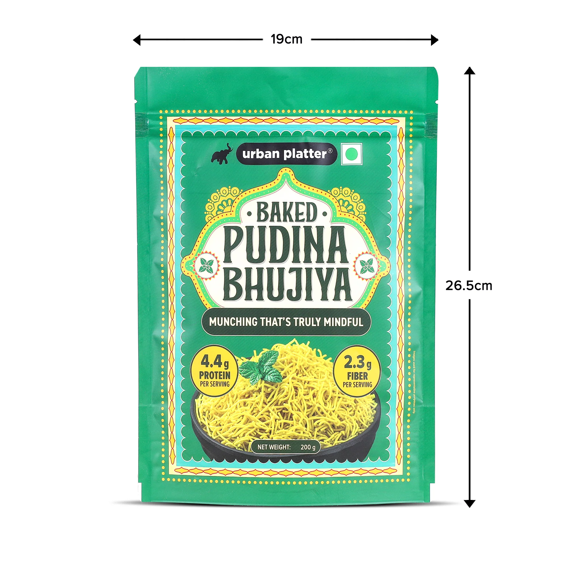 Pudina Baked Bhujiya, 200g (Better-For-You Bhujia with 4.4g, Protein & 2.3g, Fiber per Serve, Baked Not Fried) - Image 9