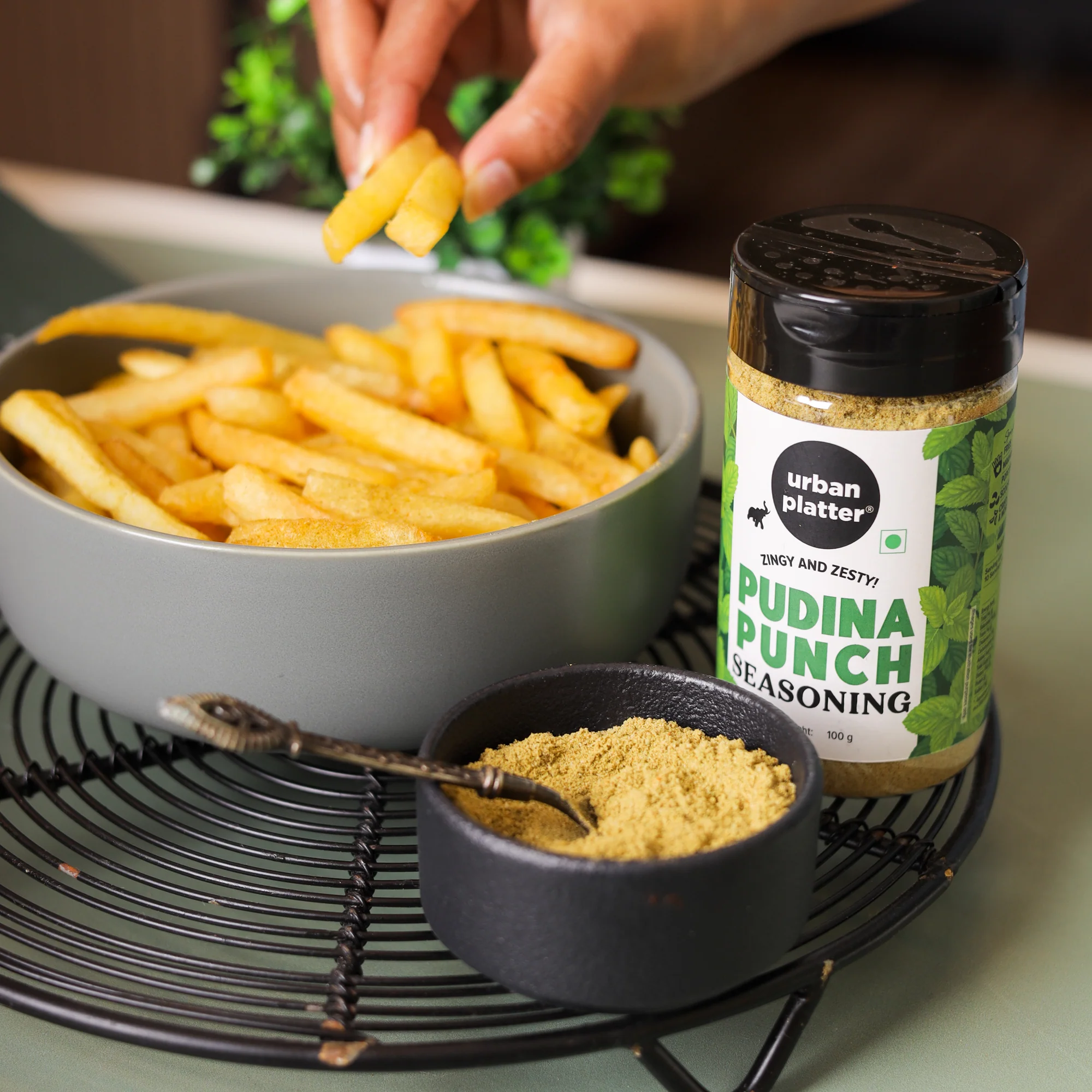 Pudina Punch Seasoning, 100g (Refreshing Minty Blend | Great for Fries, Popcorn, Makhanas & Salads) - Image 5