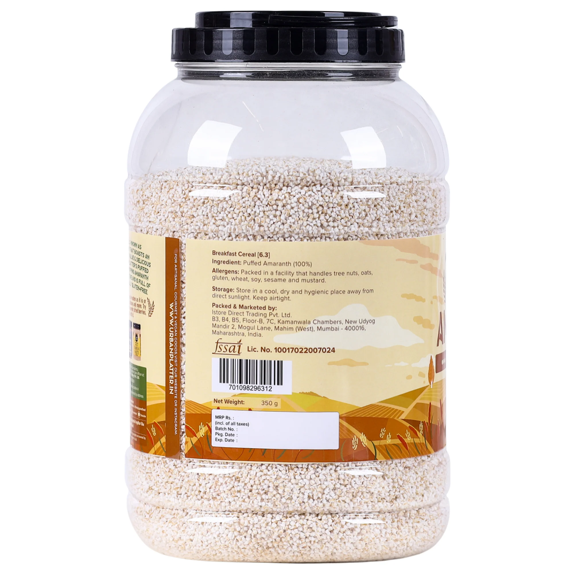 Puffed Amaranth, 350g (Rajgira, High in Protein & Fibre, Healthy Puffed Snack, Gluten-free) - Image 2