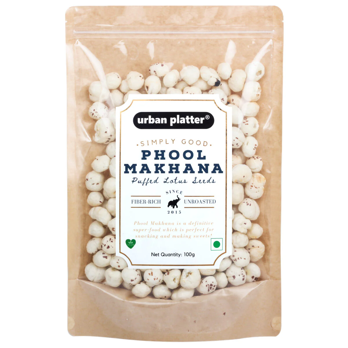 Puffed Fox Nuts (Unroasted Makhana), 100g