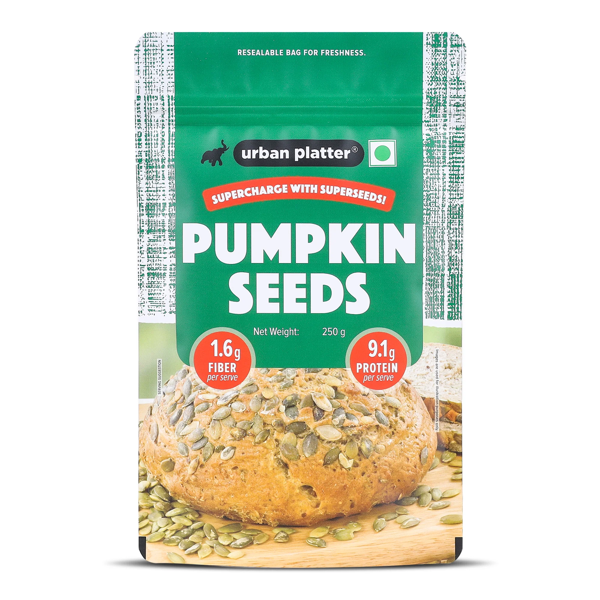 Pumpkin Seeds, 250g (Pepitas | Naturally Rich in Protein & Healthy Fats | Snack, Sprinkle & Bake)