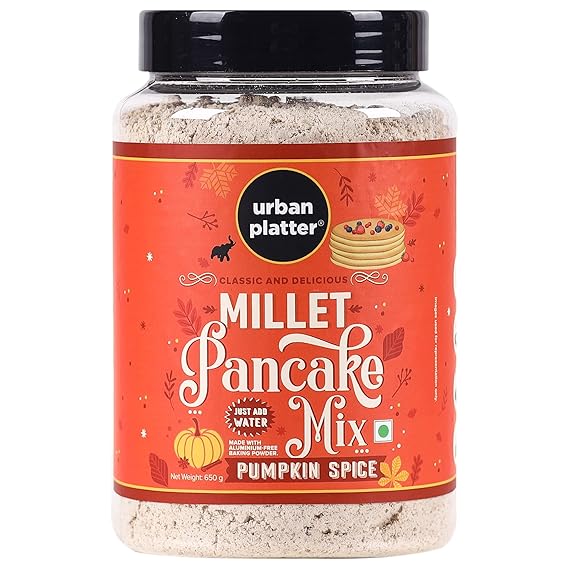 Pumpkin Spice Pancake Mix, 650g (Goodness of Millets | Wheat Free | Just Add Water | Instant Premix)