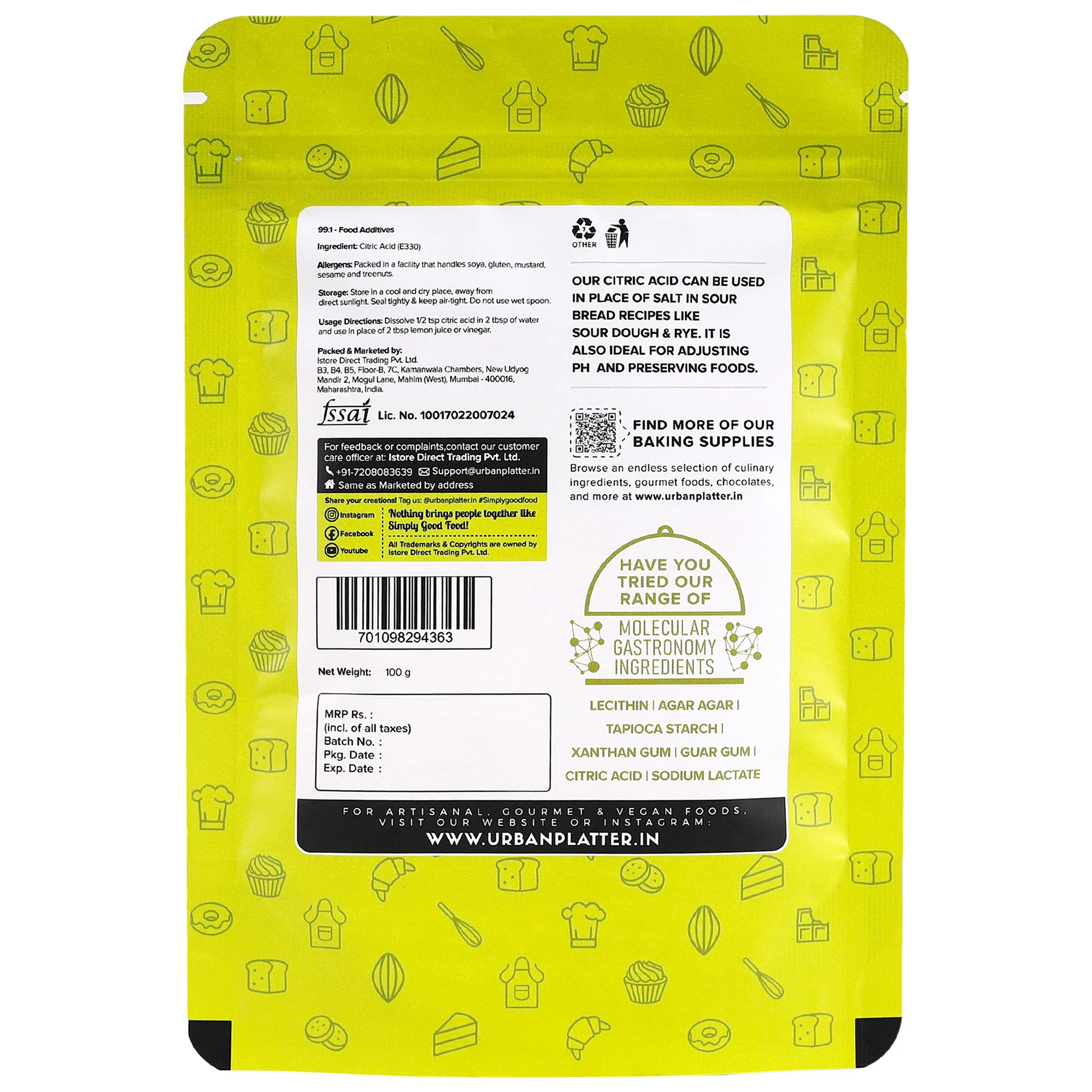 Pure Citric Acid Crystals, 100g - Image 2