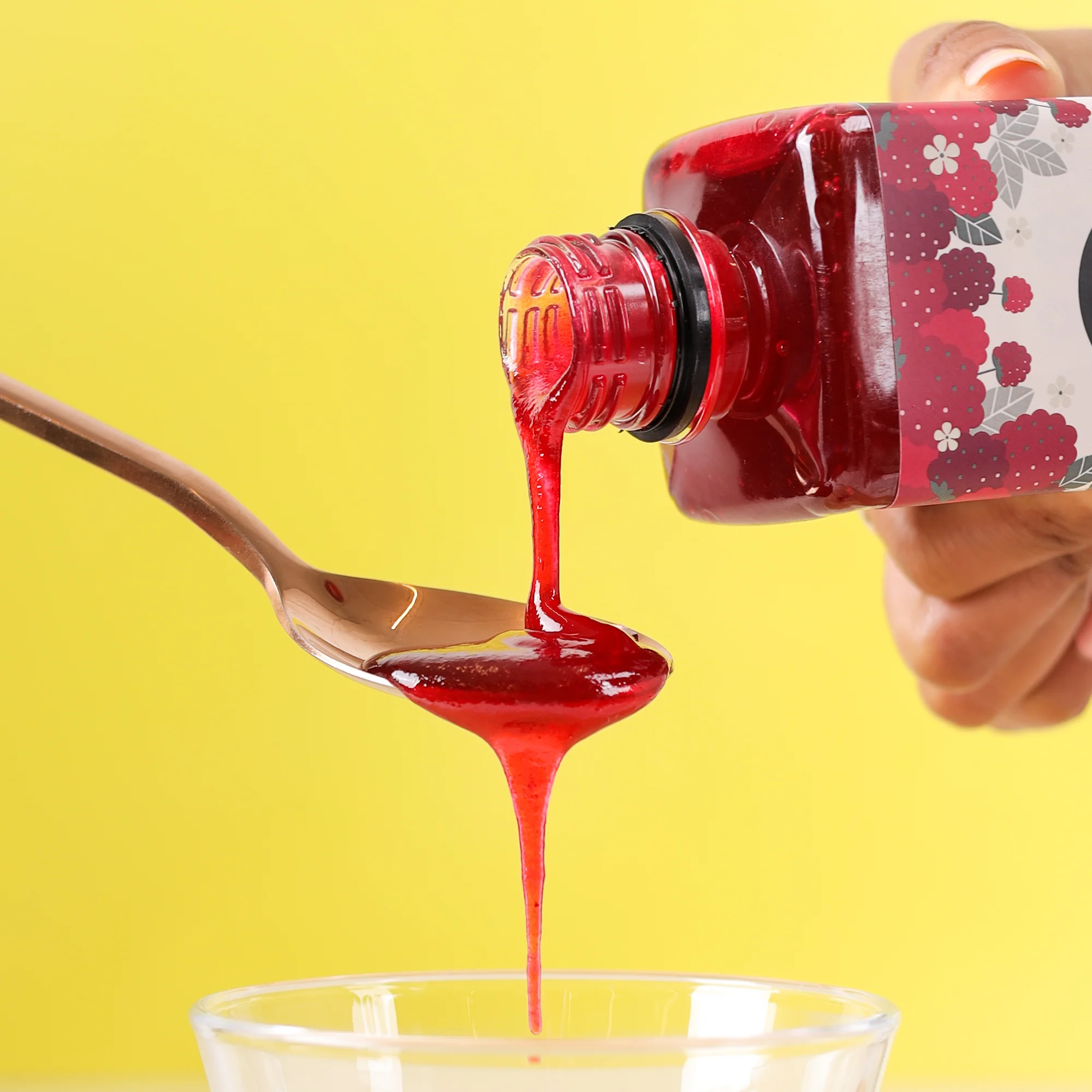 Raspberry Syrup, 500ml (Plant-based, Thick, Made From Real Fruits) - Image 4