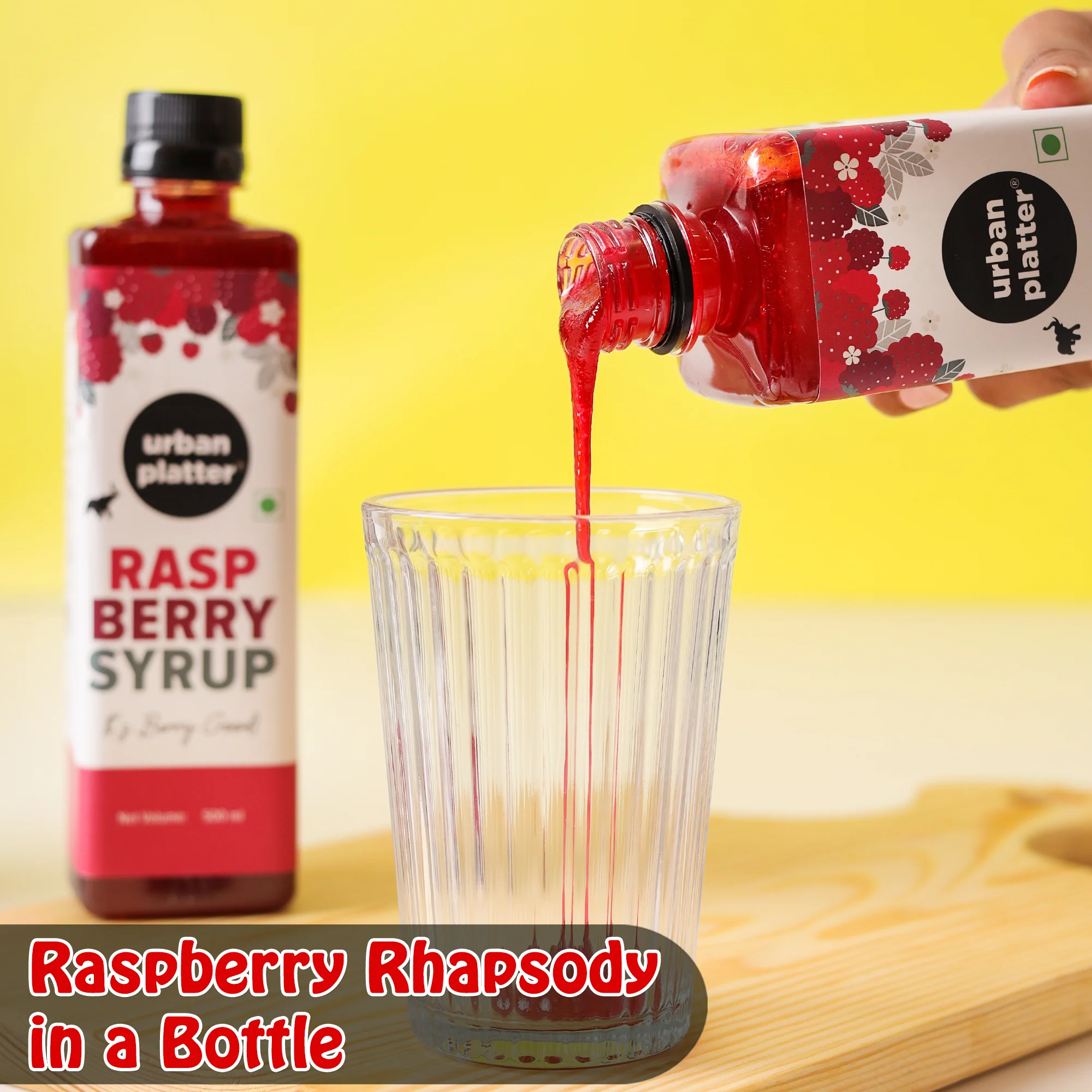 Raspberry Syrup, 500ml (Plant-based, Thick, Made From Real Fruits) - Image 5