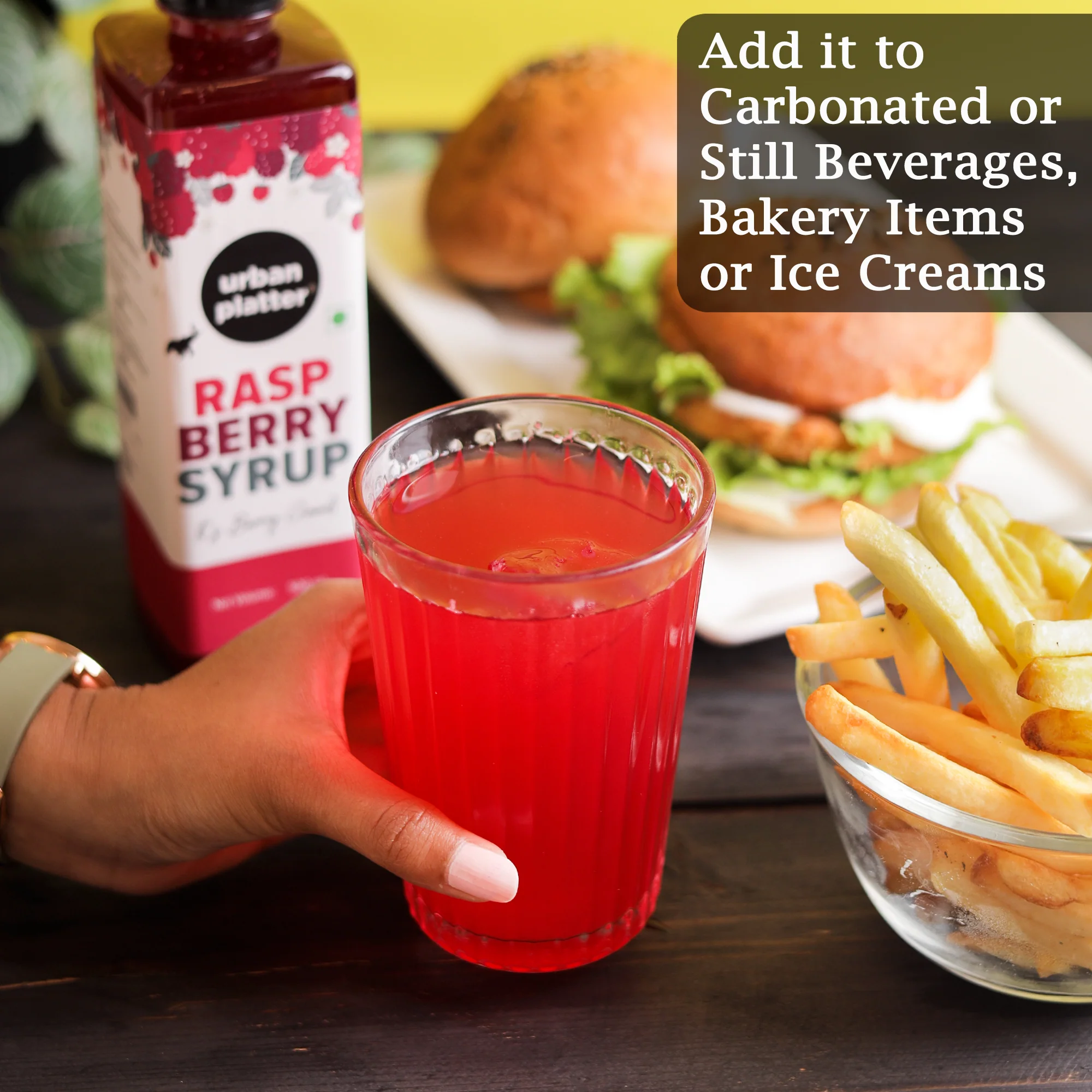 Raspberry Syrup, 500ml (Plant-based, Thick, Made From Real Fruits) - Image 6