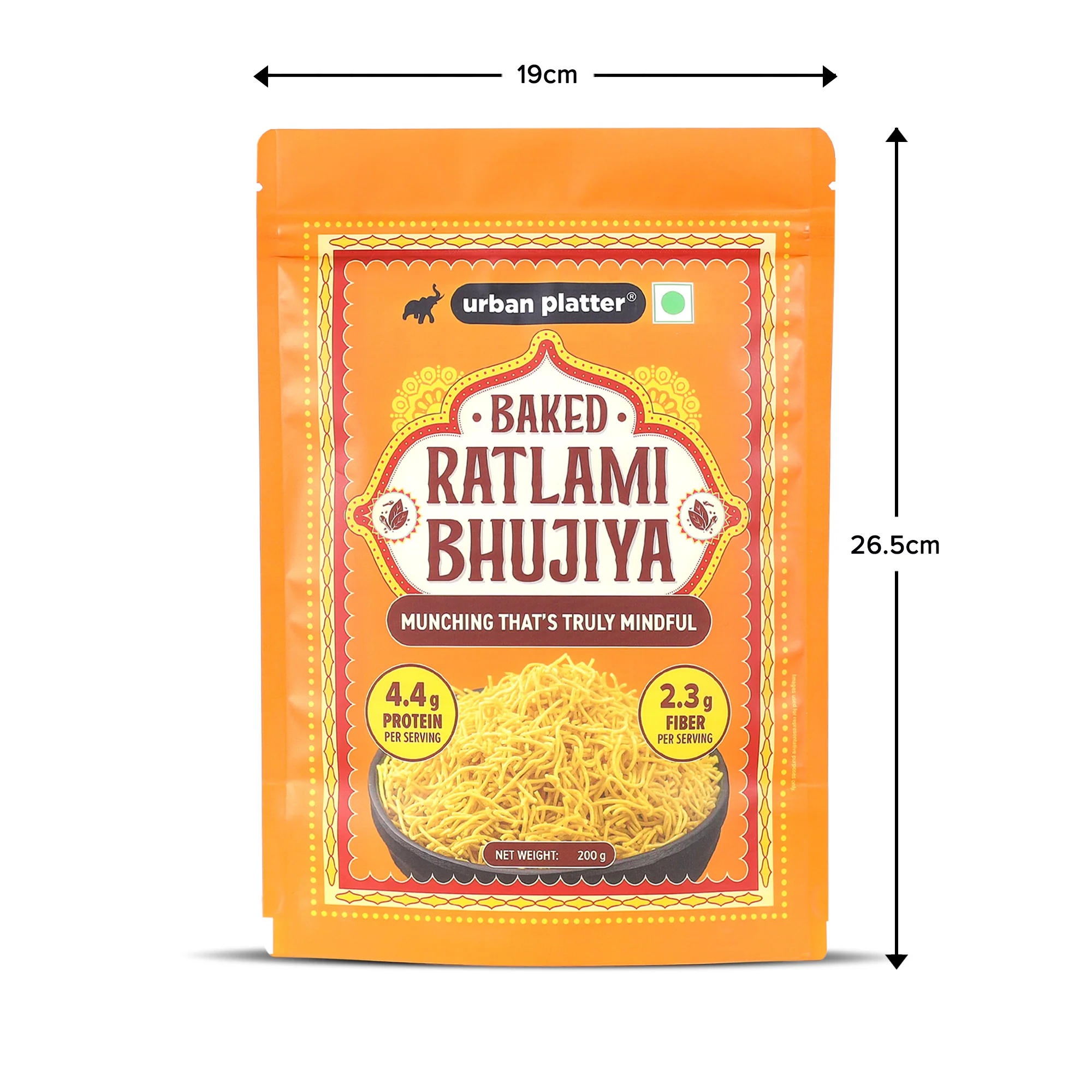 Ratlami Baked Bhujiya, 200g (Better-For-You Bhujia with 4.4g, Protein & 2.3g, Fiber per Serve, Baked Not Fried) - Image 9