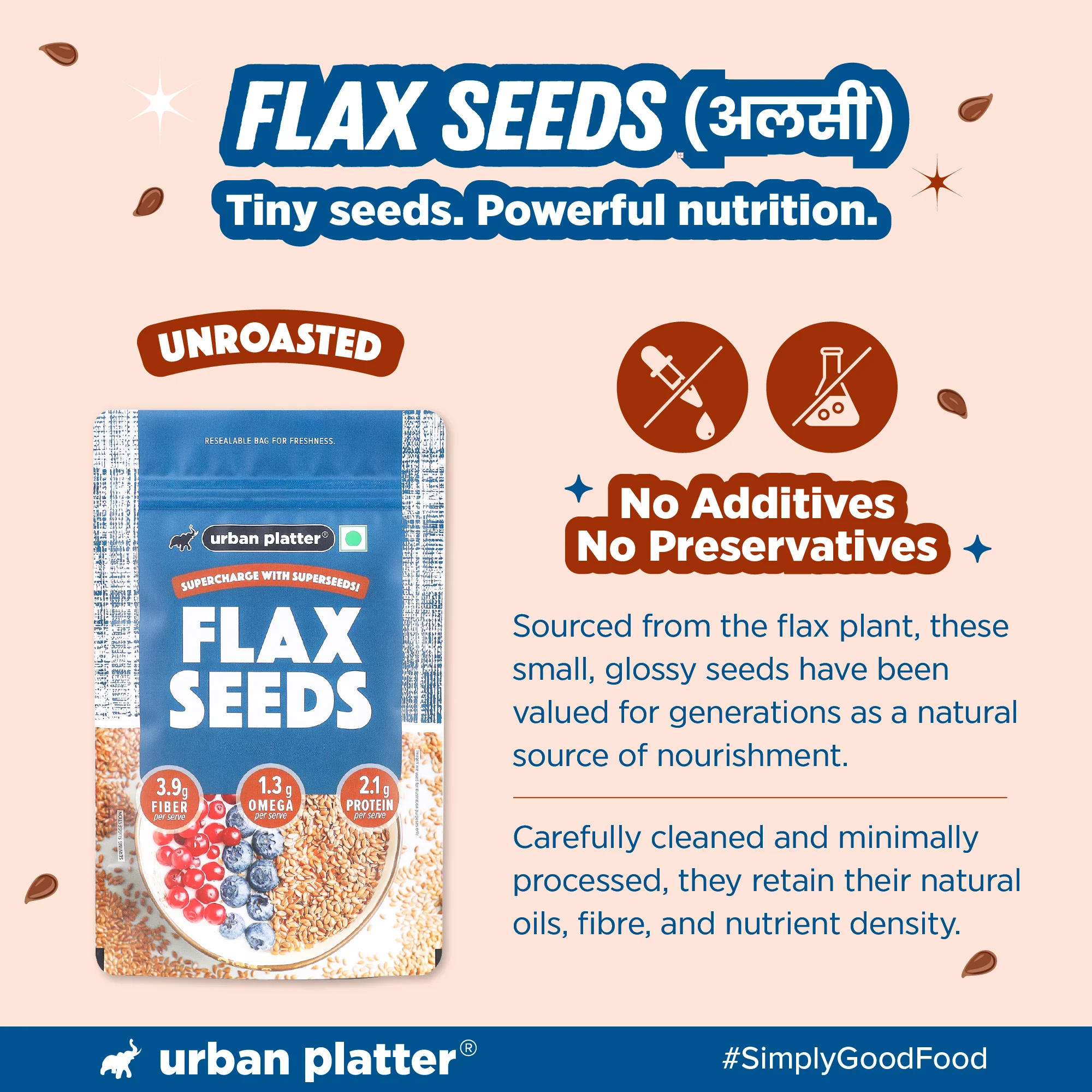 Flax Seeds, 1kg (Alsi, Heart-Healthy, Protein and Fiber Rich, Use in salads, After meal Digestive) - Image 4