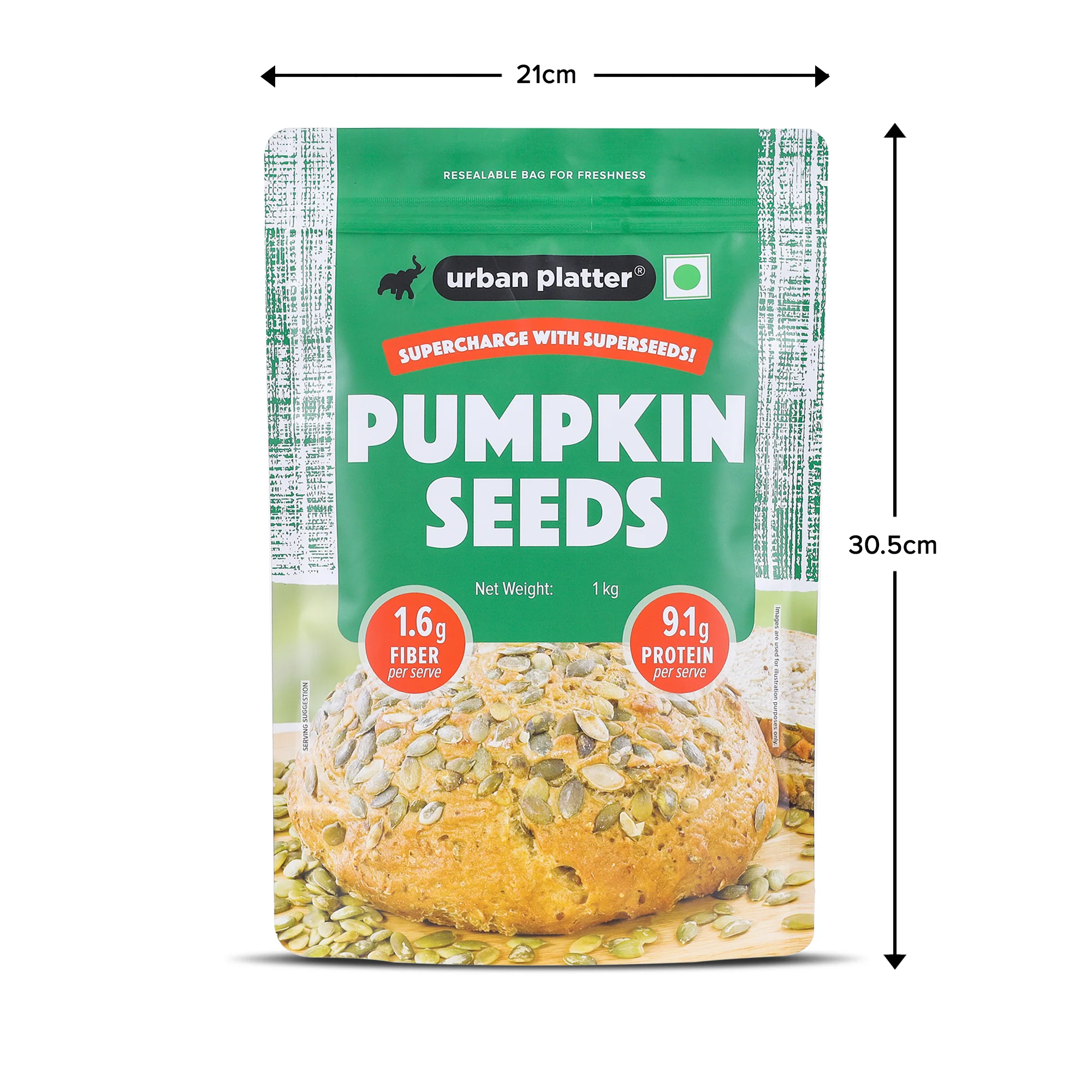 Pumpkin Seeds, 1kg (Pepitas, Naturally Rich in Protein & Healthy Fats, Snack, Sprinkle & Bake) - Image 10