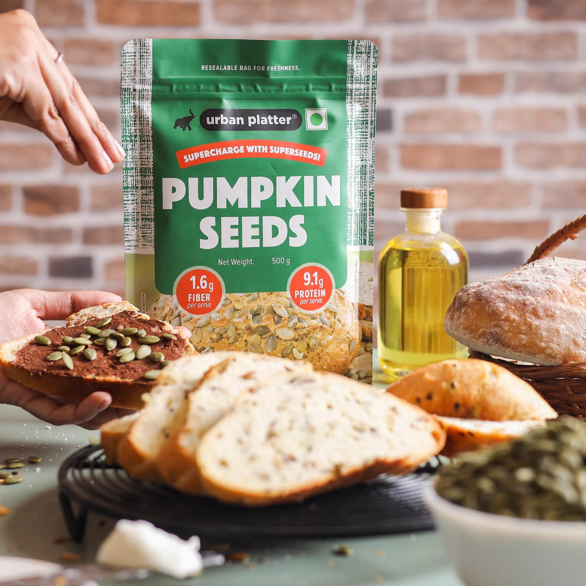 Pumpkin Seeds, 1kg (Pepitas, Naturally Rich in Protein & Healthy Fats, Snack, Sprinkle & Bake) - Image 8