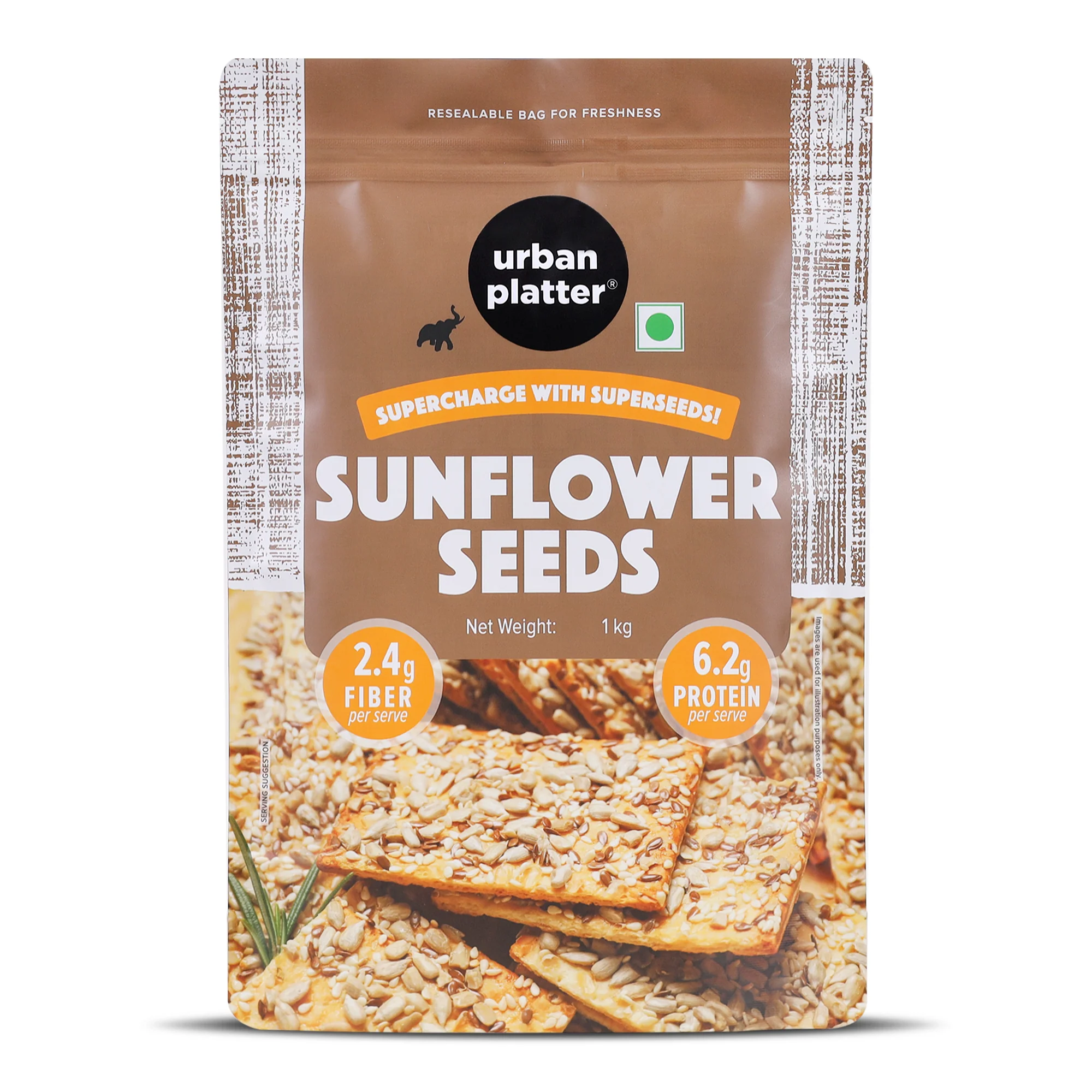 Raw Sunflower Seeds, 1Kg | Pack of 2 - 500g (Use in Salads, Trail Mixes, Baked Goods, Granola Bars, Desserts | Source of Protein & Fibre | Keto Diet Friendly | Immunity Booster | Healthy Superfood Snack)