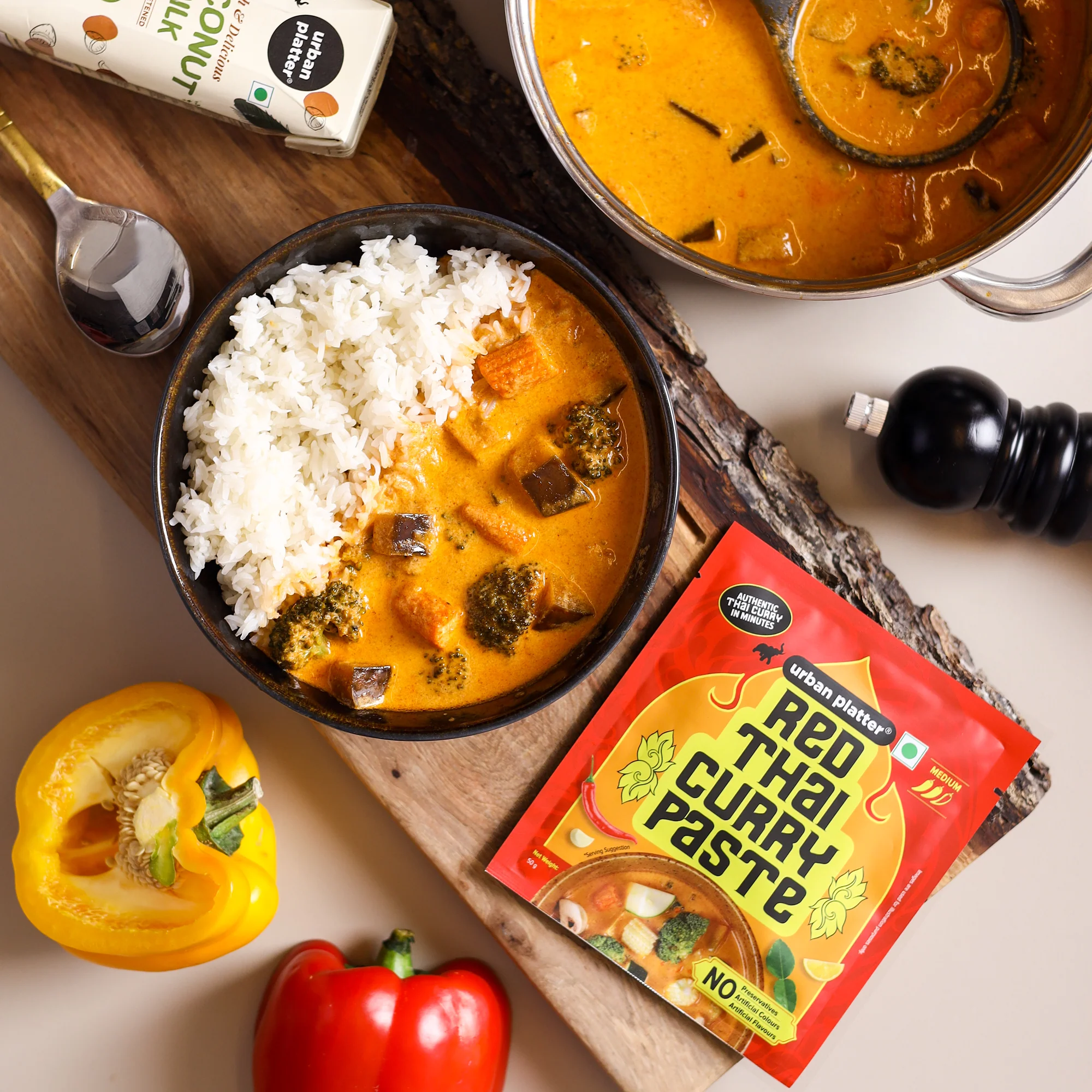 Red Thai Curry Paste, 50g (Plant-Based, Medium Spicy, Serves 2-3, Free from Preservatives, Colours, Flavours) - Image 4